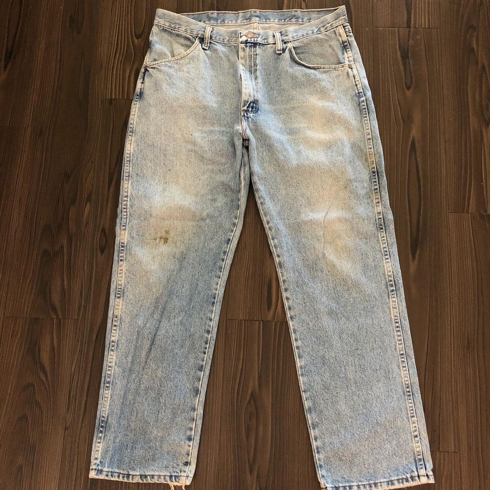 Other Men’s Distressed Rustler Denim Jeans Size: 36x29 Size US 36 / EU 52 - 2 Thumbnail