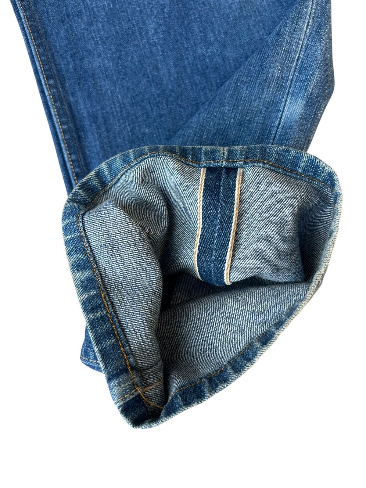Vintage Vintage 90s Wrangler Blue Bell Fade Denim Selvedge Jeans Size US 34 / EU 50 - 14 Thumbnail