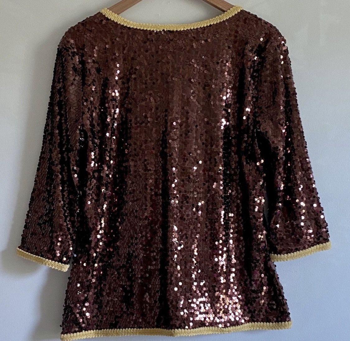 Other IMAN SEQUIN EMBELLISHED CARDIGAN JACKET Size L / US 10 / IT 46 - 10 Thumbnail