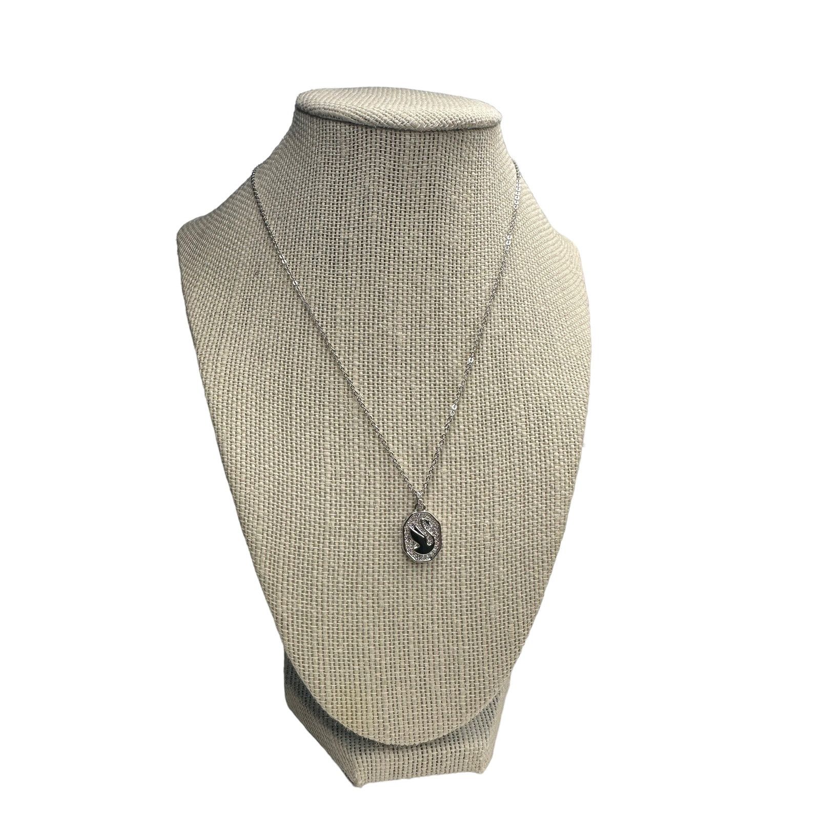 Swarovski Swarovski Signum Swan, White, Rhodium Plated Necklace Size ONE SIZE - 4 Thumbnail