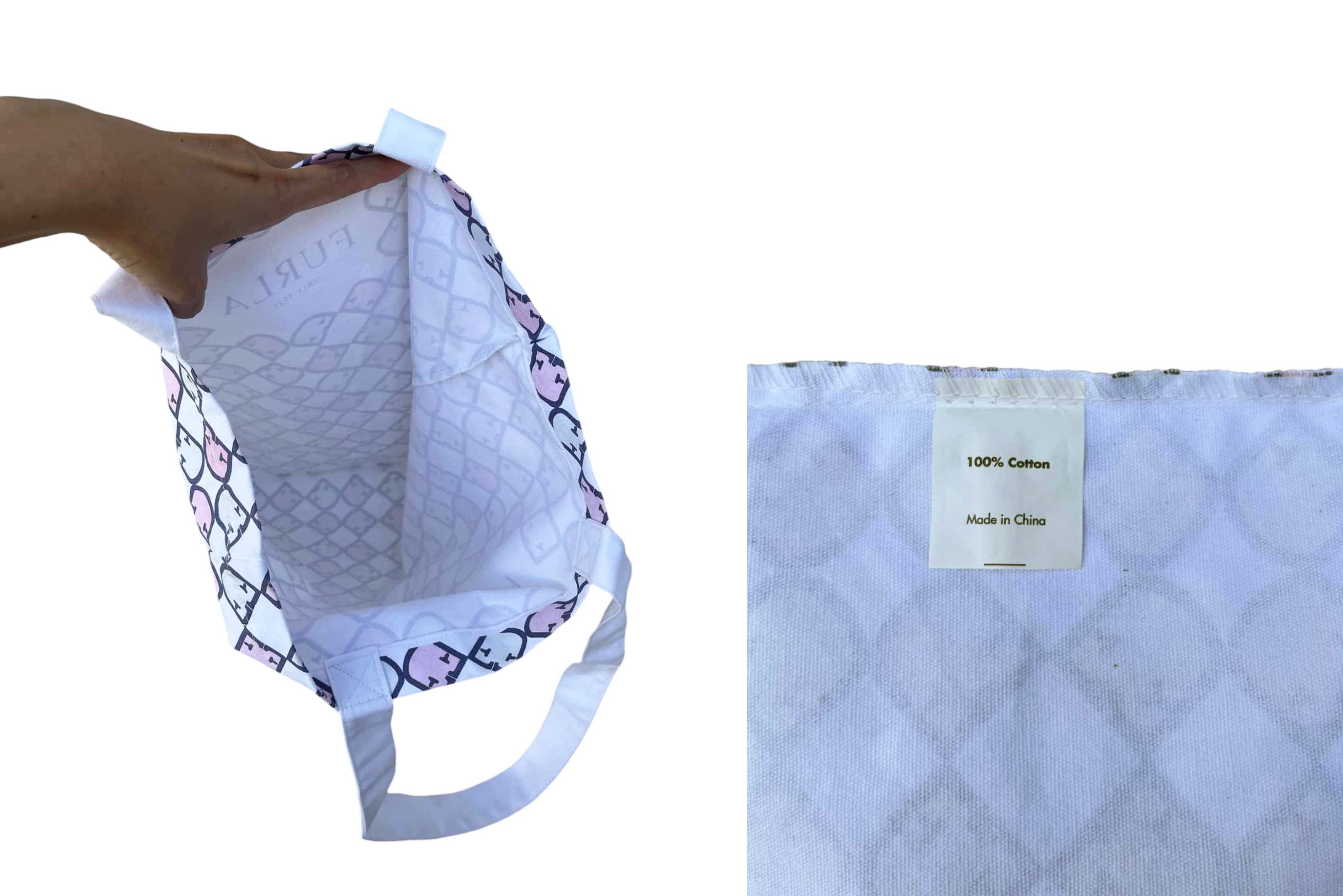 Furla FURLA Large cotton tote bag // shoulder bag in pastel color Size ONE SIZE - 8 Thumbnail