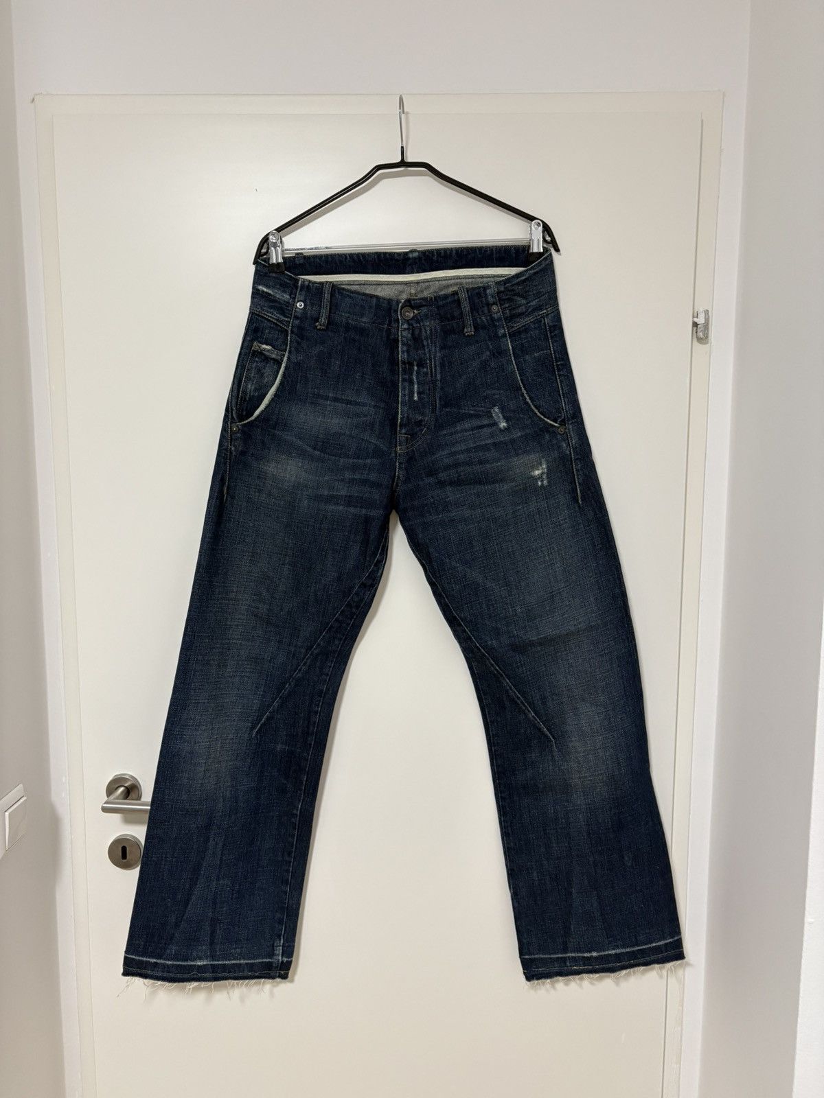 Rick Owens FW06 Rick Owens Dustulator Wide Leg Distressed Denim Jeans Size US 30 / EU 46 - 1 Thumbnail