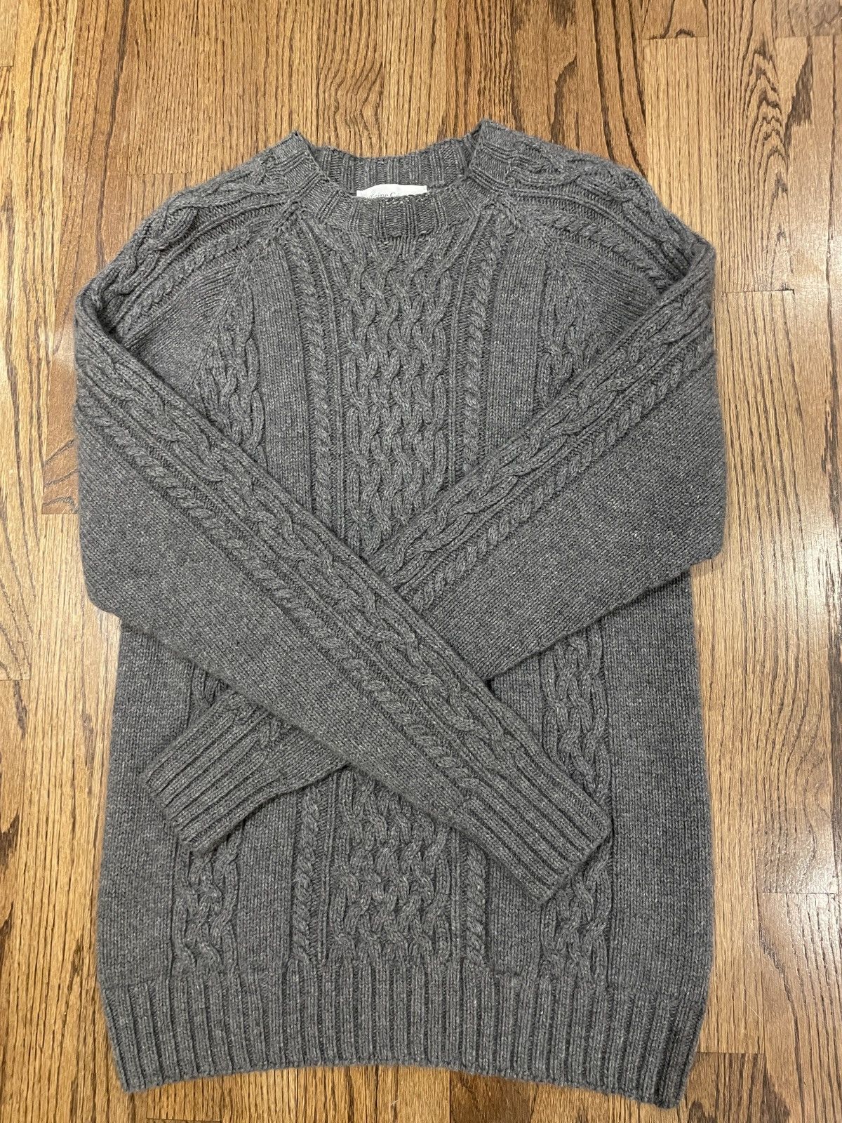 Officine Generale Officine Générale mens heavy cable knit sweater Grey Medium Size US M / EU 48-50 / 2 - 1 Thumbnail