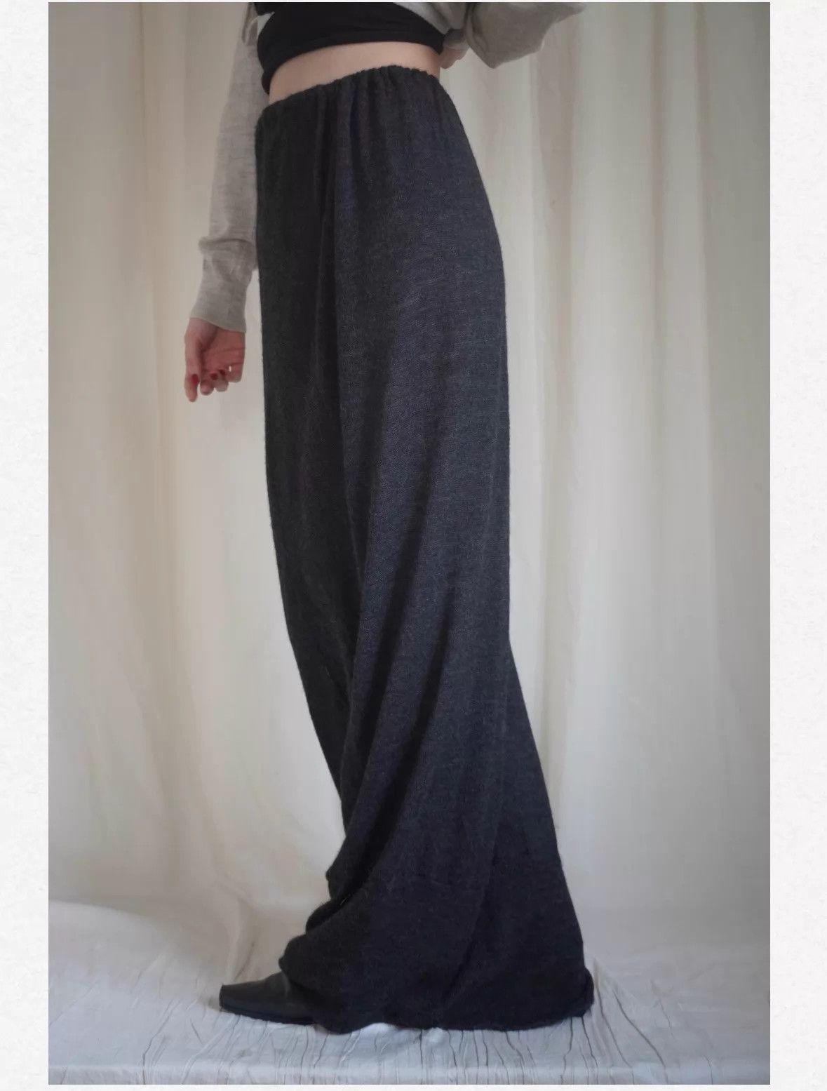 Y's Y's Yohji Yamamoto women multi-wear wool maxi dress gray SZ3 Size L / US 10 / IT 46 - 1 Thumbnail