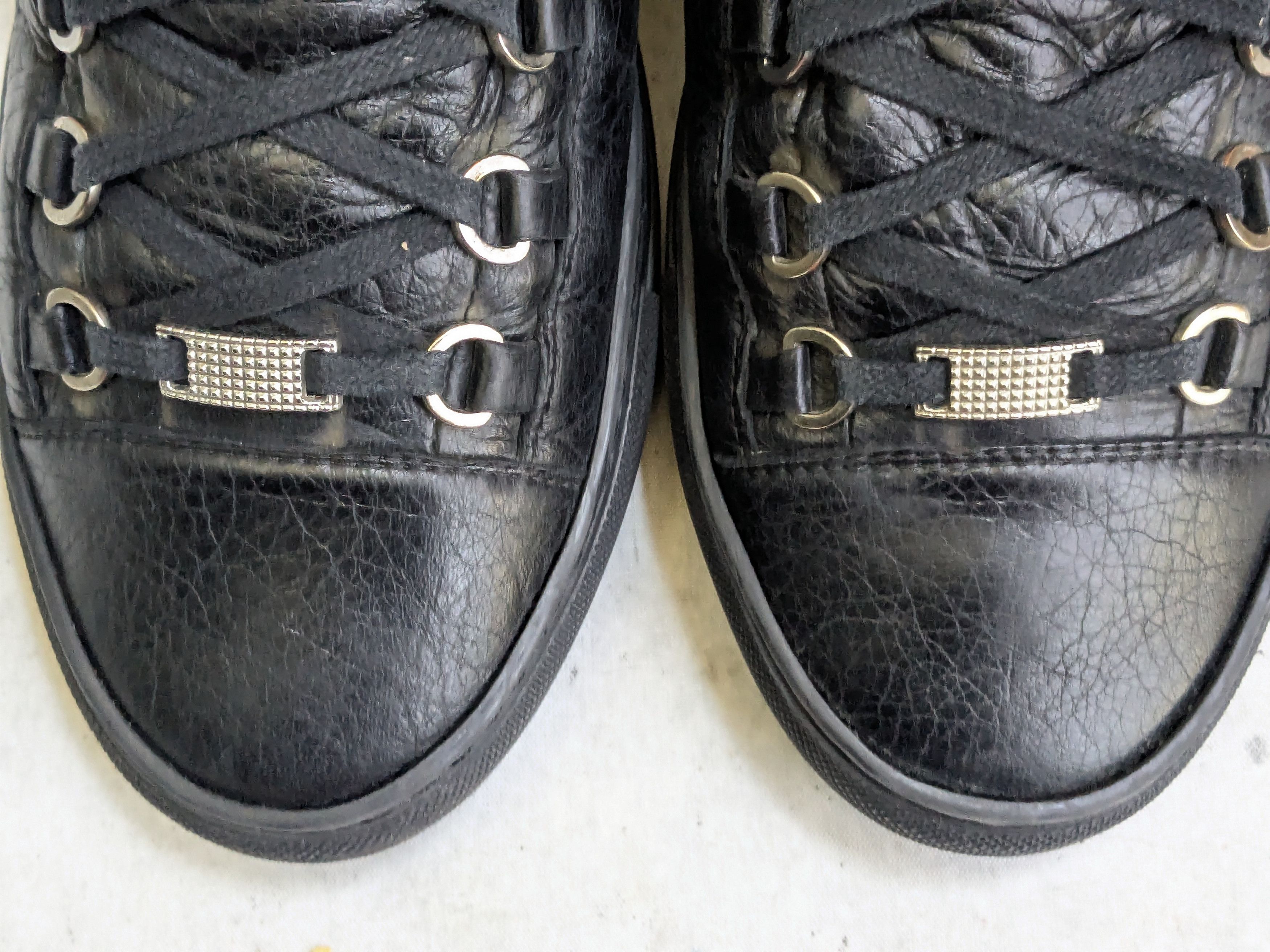 Balenciaga Balenciaga Arena Sneakers Black 9 High Tops Leather Size US 9 / EU 42 - 2 Thumbnail