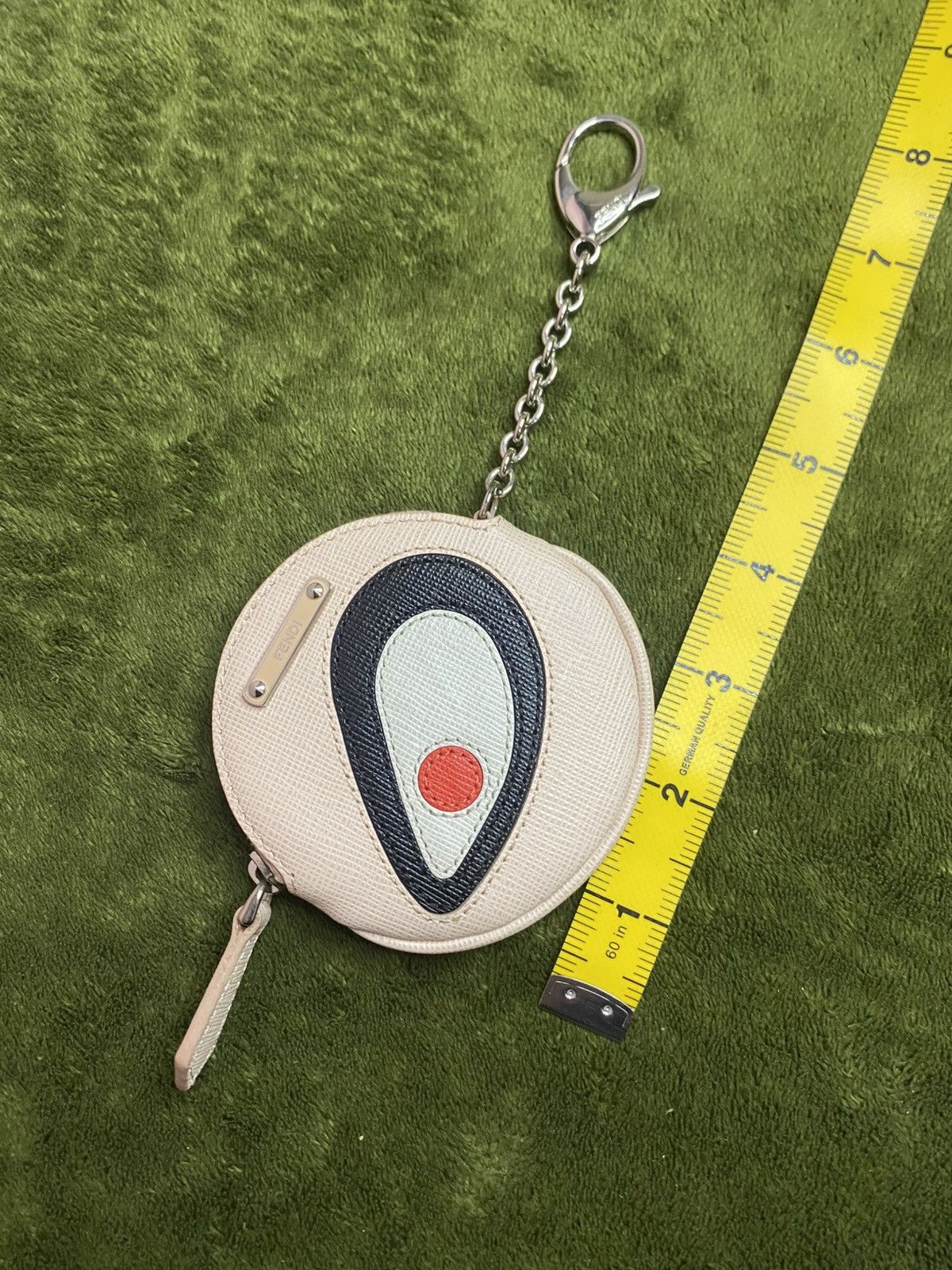 Designer × Fendi FENDI Monster Eye Round Coin Purse Keychain Leather Pink Size ONE SIZE - 13 Thumbnail