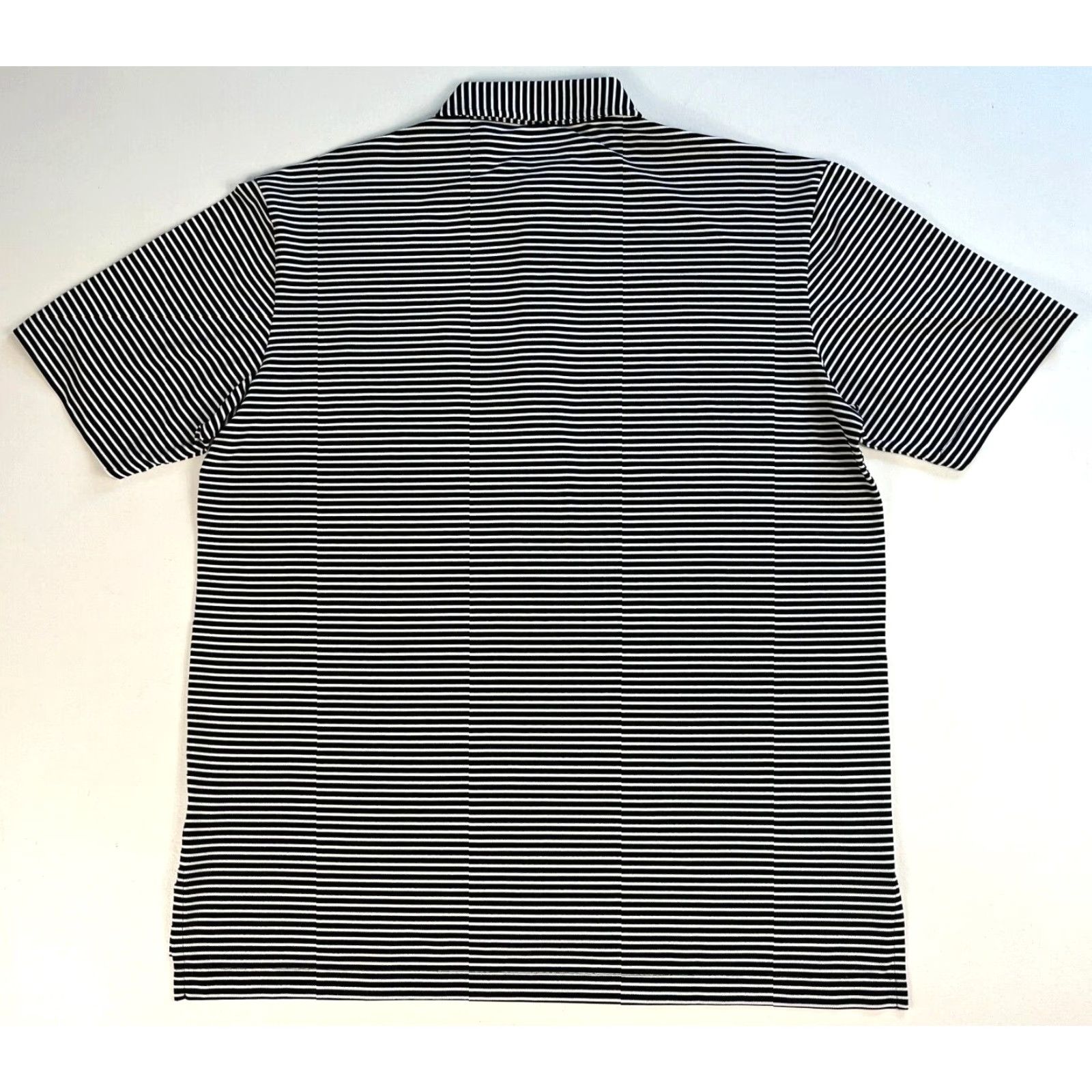 Peter Millar VINTAGE Peter Millar Summer Comfort Polo Shirt Striped Sz L Men's Polo Shirt White Black 90s golf walking Pockets Stretch Mens Size US L / EU 52-54 / 3 - 3 Thumbnail