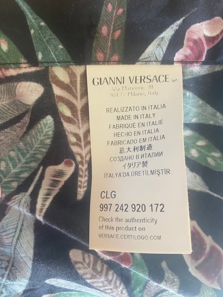 Versace Versace Black Pattern Dress Shirt Size US M / EU 48-50 / 2 - 3 Thumbnail