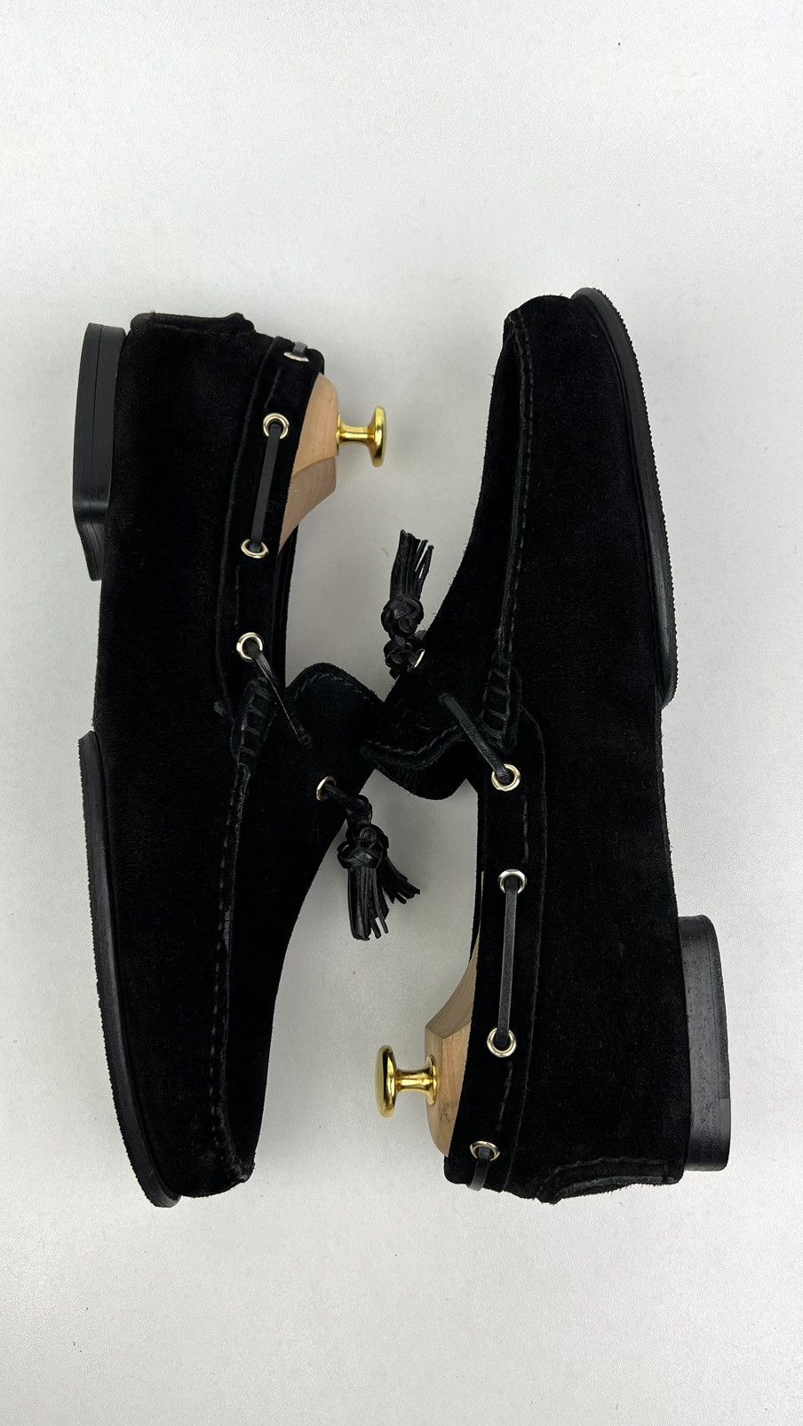 Tom Ford TOM FORD Loafers Black Suede Shoes Tassel Size US 12 / EU 45 - 10 Thumbnail