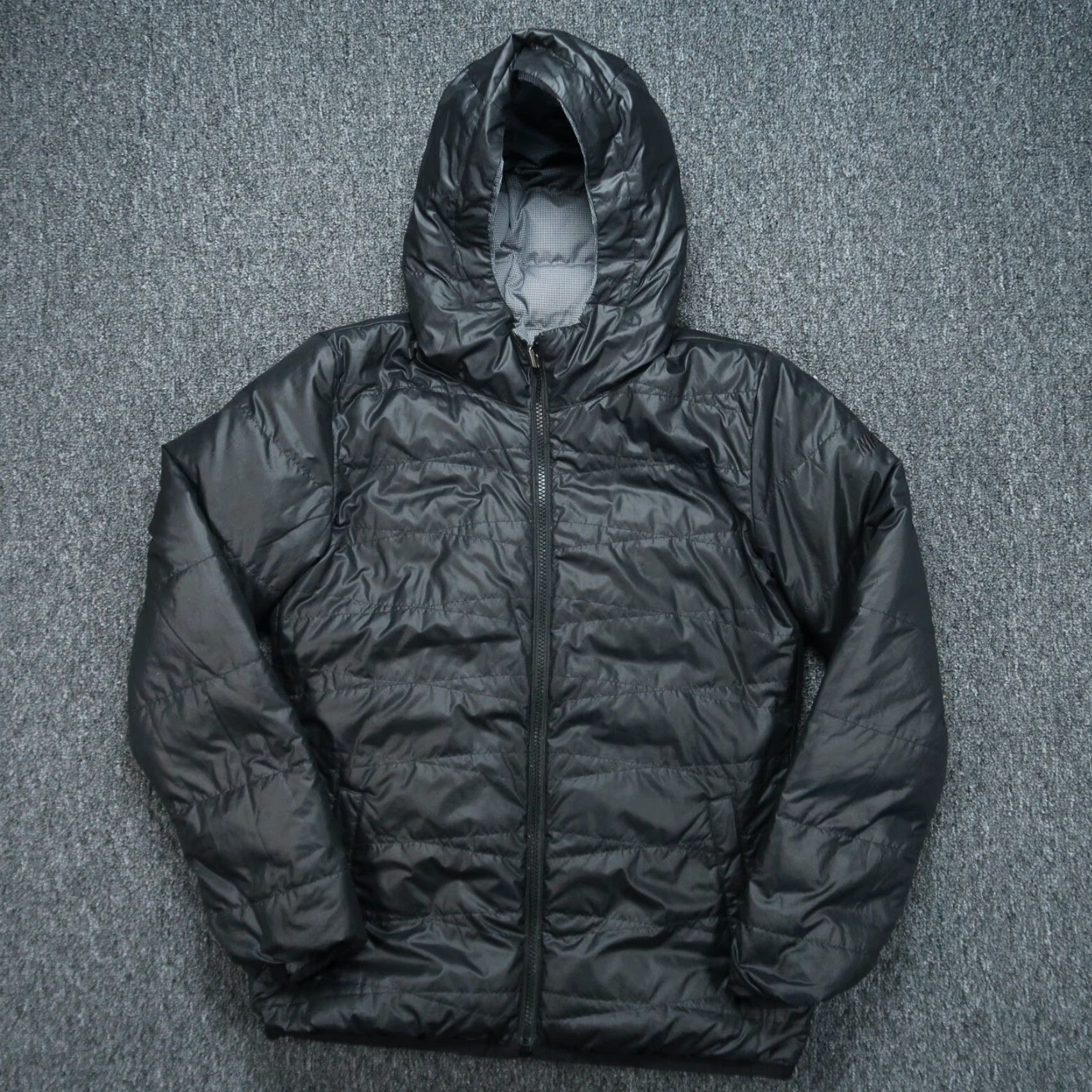 Nike Nike Jacket Womens Medium Gray Black Alliance Reversible Down Full Zip Pockets Size M / US 6-8 / IT 42-44 - 7 Thumbnail