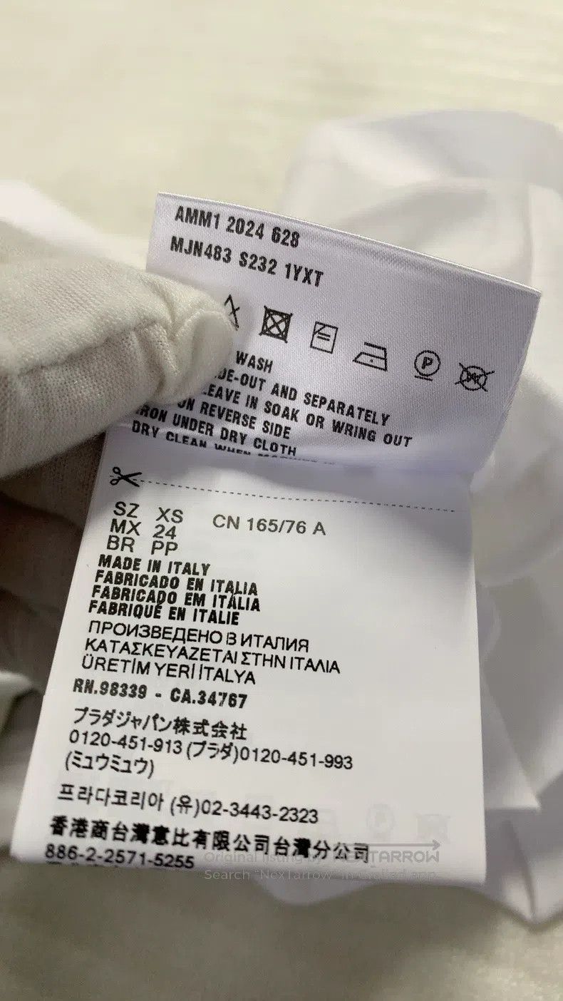 Miu Miu Miu Miu Size XS White short-sleeved T-shirt Size XS / US 0-2 / IT 36-38 - 5 Thumbnail