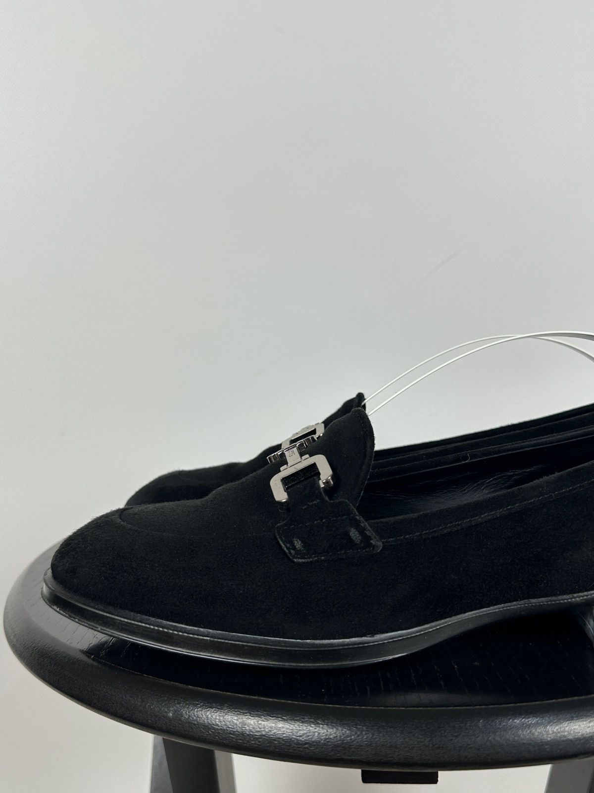 Tod's Tod’s Black Suede Horsebit Buckle Loafers Size US 6.5 / IT 36.5 - 16 Thumbnail