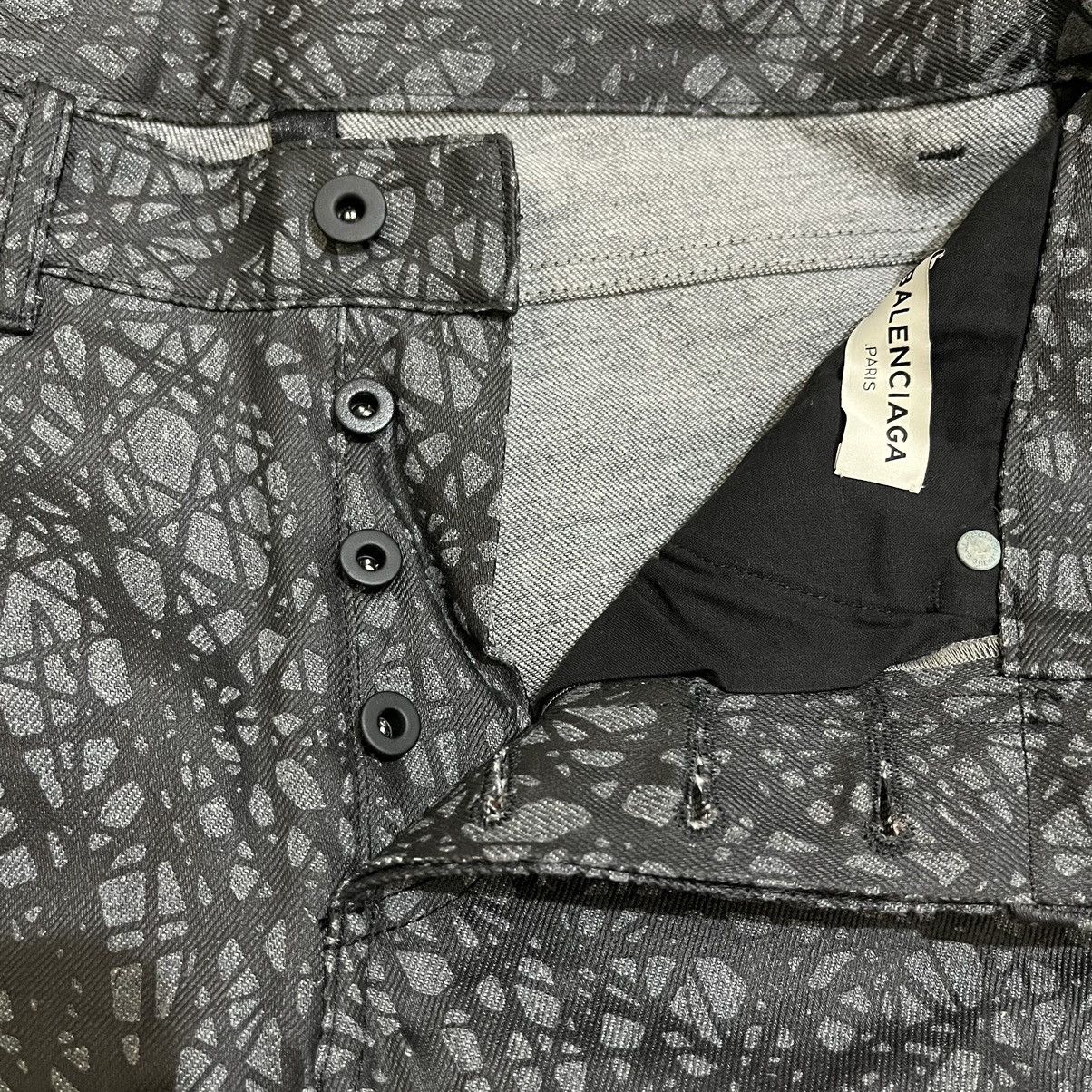 Balenciaga Balenciaga SS13 Scribble Denim Pants Size US 31 - 9 Thumbnail