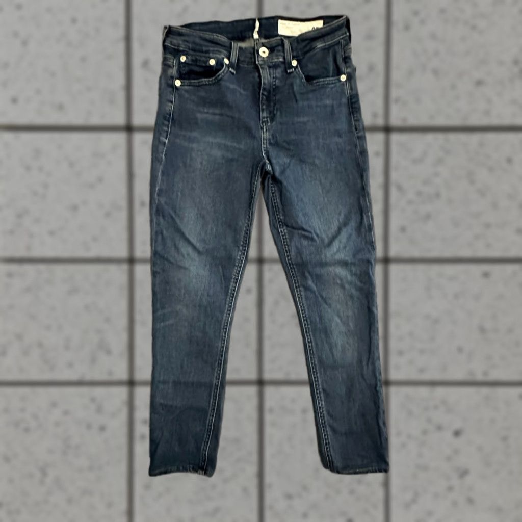 Rag & Bone Rag & Bone Jeans Womens 25 Blue Denim Casual Regular Zip Button Skinny Mid Rise Classic Modern Size 42" / US 20 - 1 Thumbnail