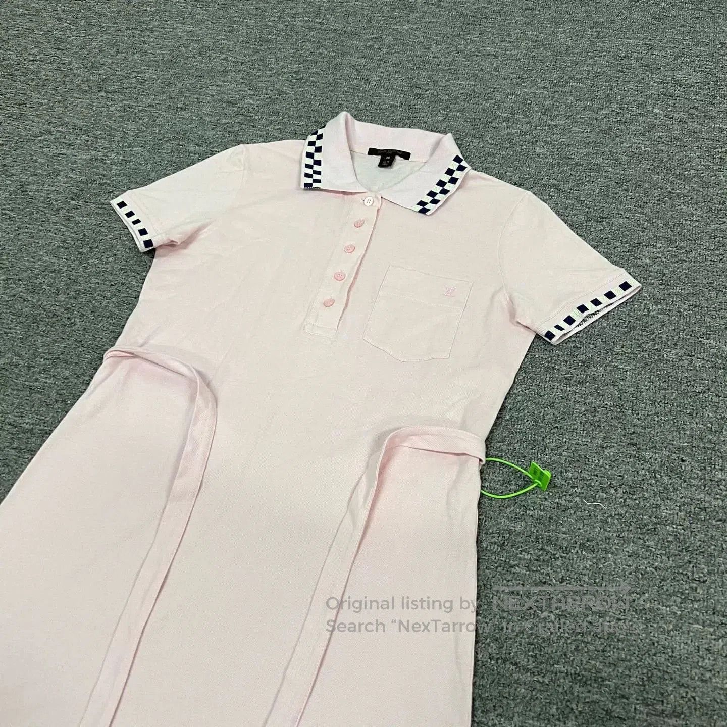 Louis Vuitton Louis Vuitton Pink Checkerboard Polo Dress. Size XS / US 0-2 / IT 36-38 - 2 Thumbnail