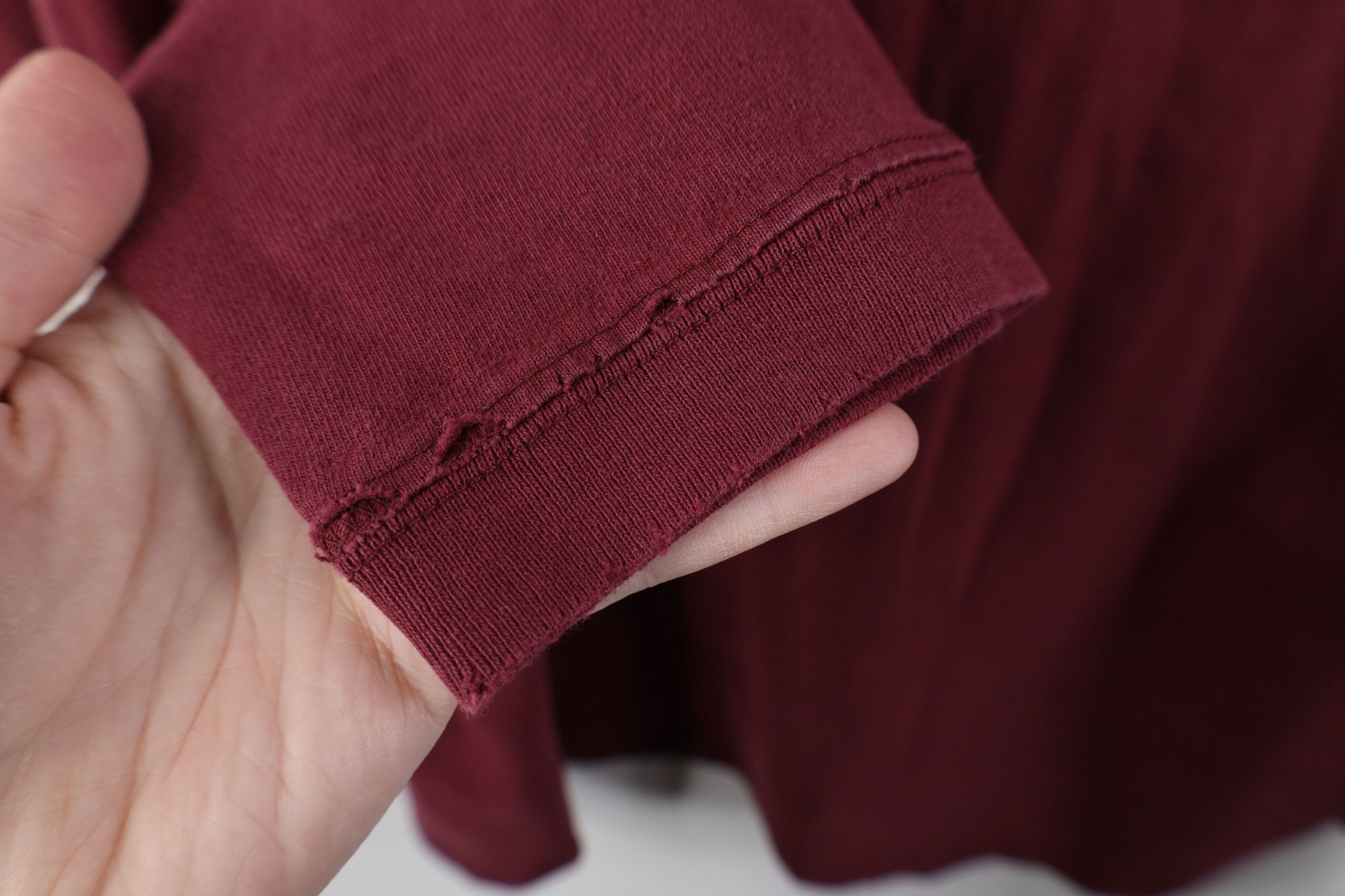 Vintage Vintage 90s Streetwear Blank Long Sleeve T-Shirt Red Cotton Size US XL / EU 56 / 4 - 7 Thumbnail