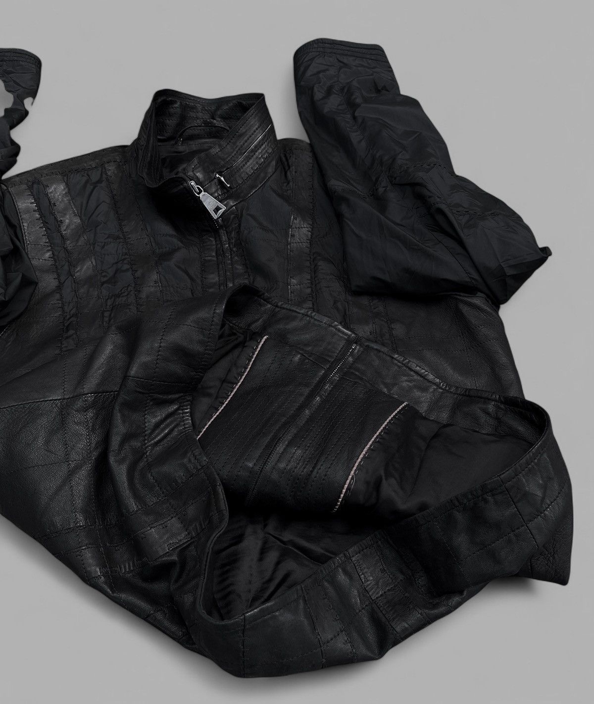 Handmade 🔥Rare KAPRAUN Hand Made Leather Nylon Jacket Y2K Size US L / EU 52-54 / 3 - 14 Thumbnail