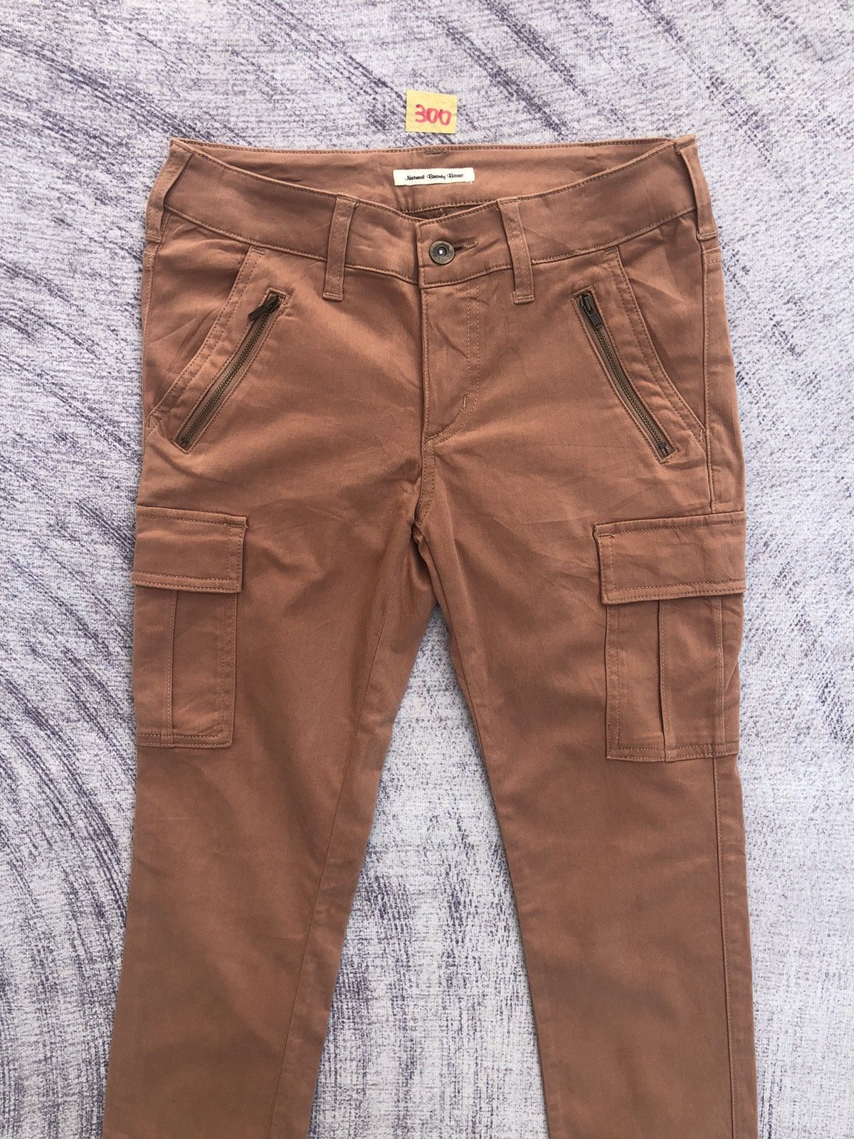Beauty Beast × Japanese Brand Slim Fit Beige Cargo Trousers Multi Pocket Pants Size US 27 - 2 Thumbnail