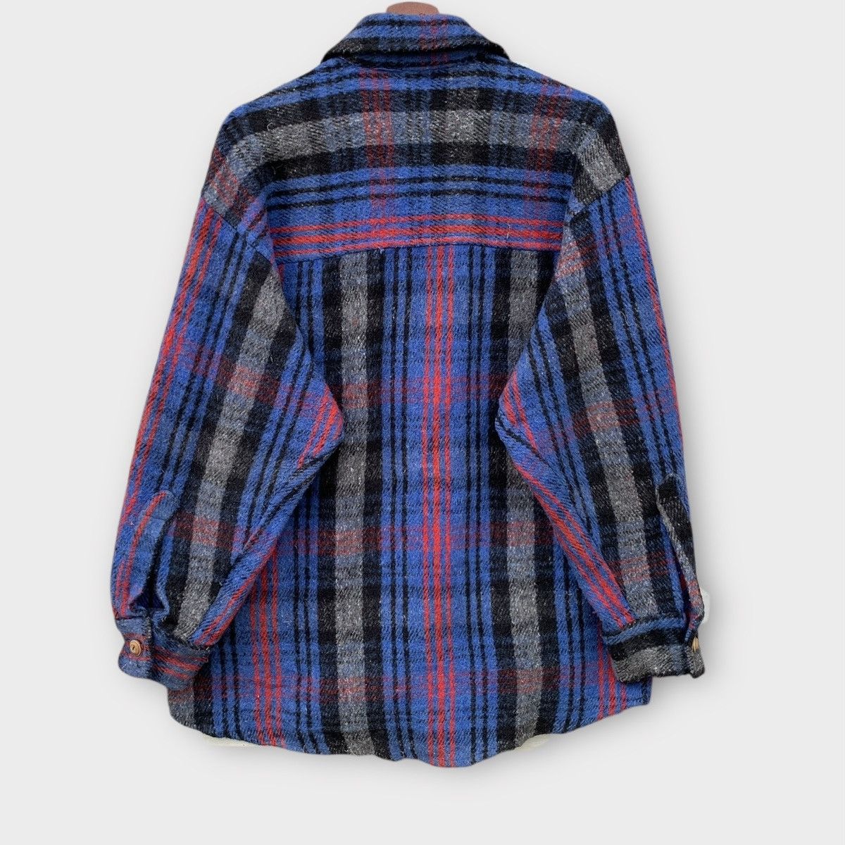 Vintage VINTAGE 90s PLAID BLANKET WOOL FLANNEL BUTTON UP Size US L / EU 52-54 / 3 - 4 Thumbnail