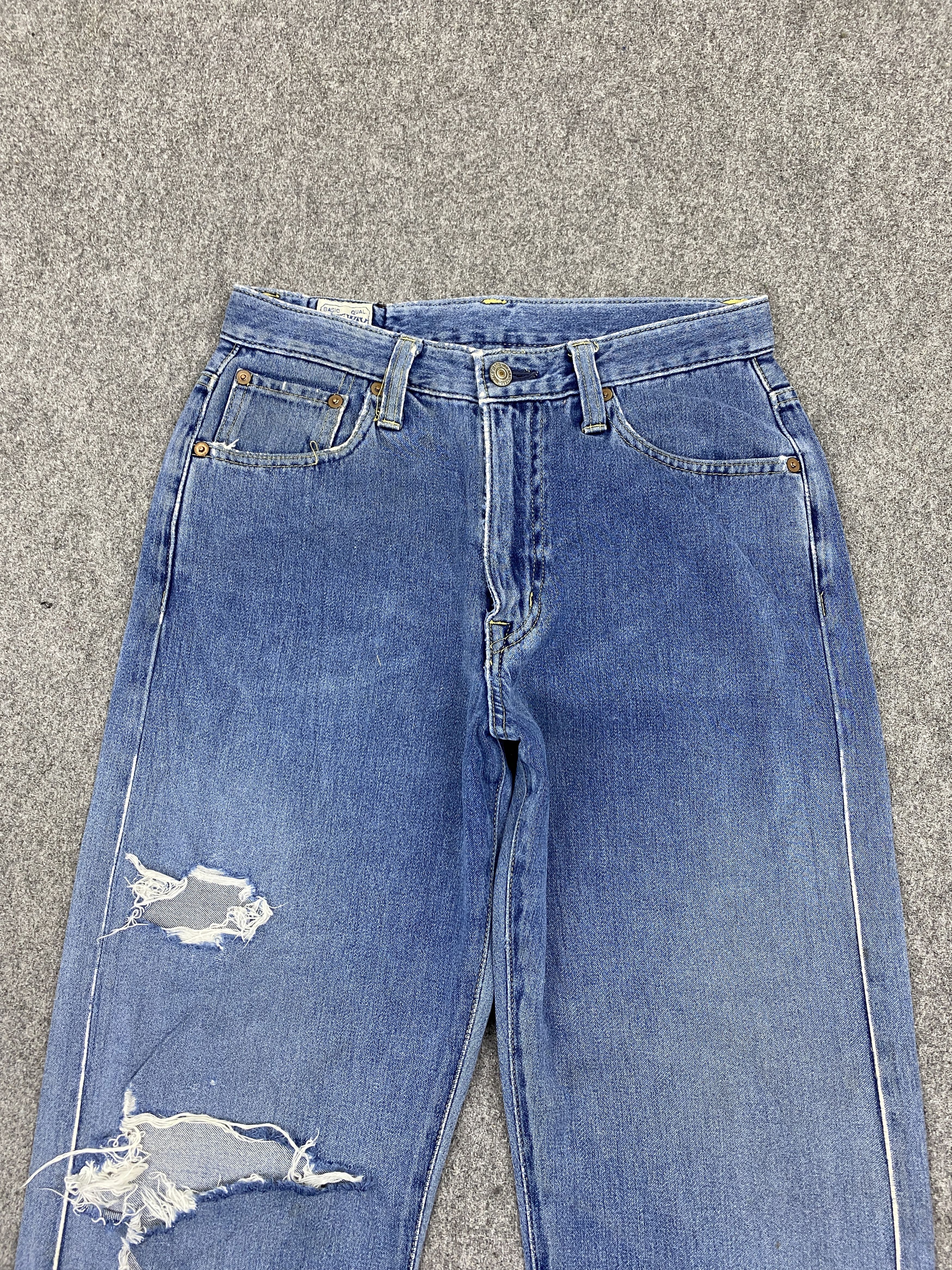 Japanese Brand Vintage Blueway Distressed Faded Blue Jeans DP2746 Size US 28 / EU 44 - 2 Thumbnail