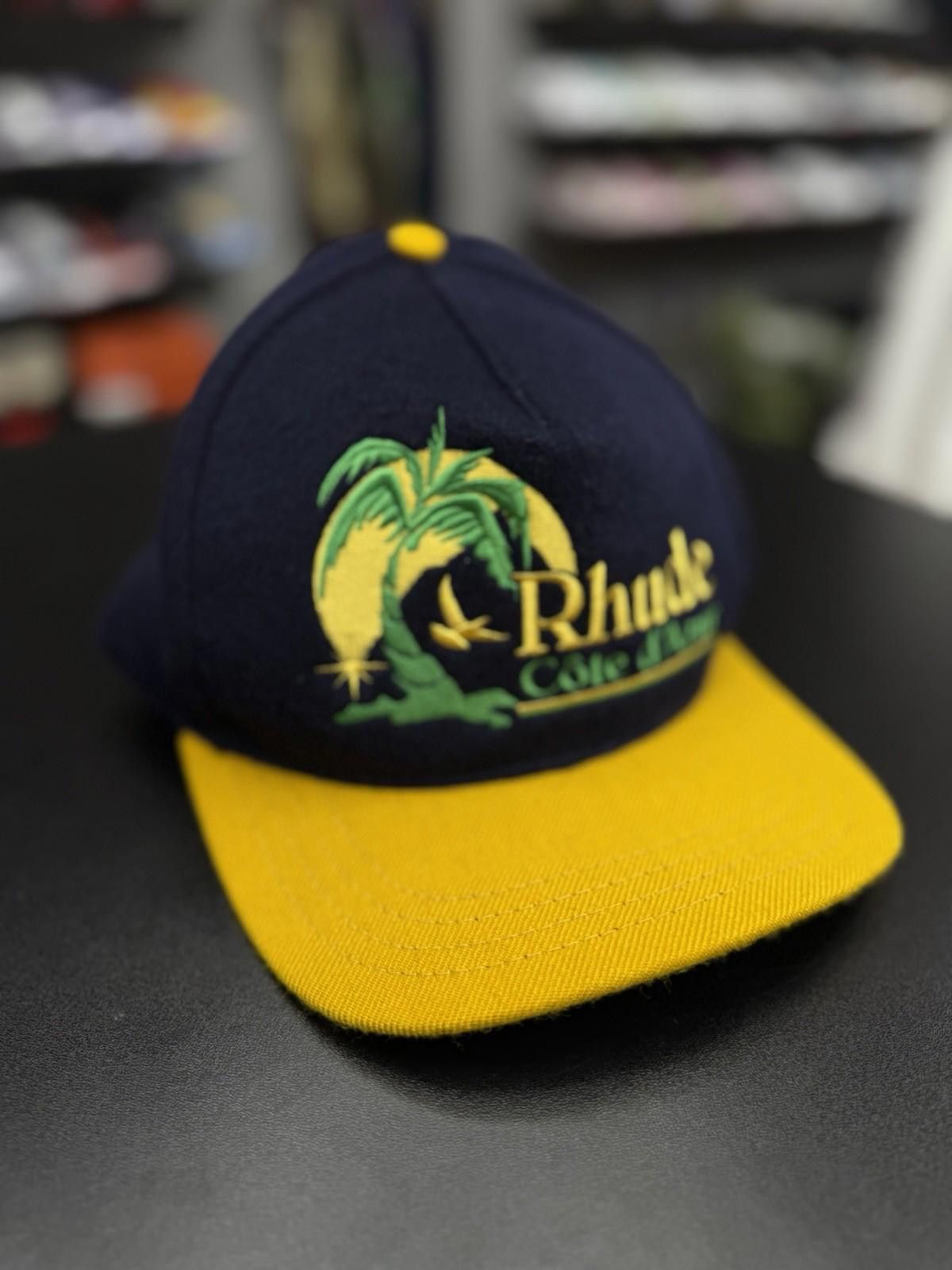 Rhude Rhude Men’s Blue Yellow Hat 100% Authentic Pre Owned 🧼 Size ONE SIZE - 3 Thumbnail