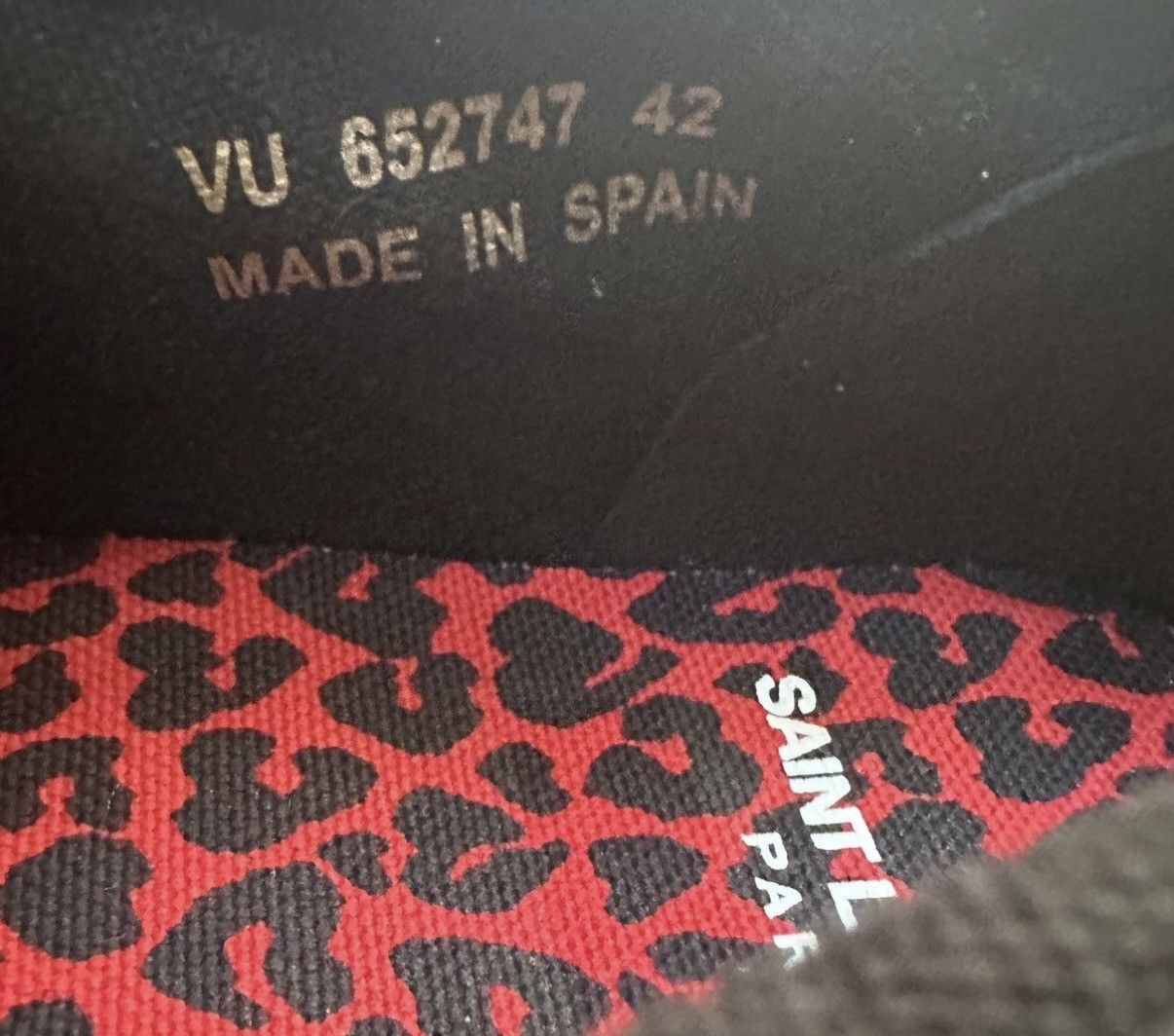 Saint Laurent Paris Sid 05 Red Leopard Print Low Tops Size 42 NIB Size US 9 / EU 42 - 6 Thumbnail