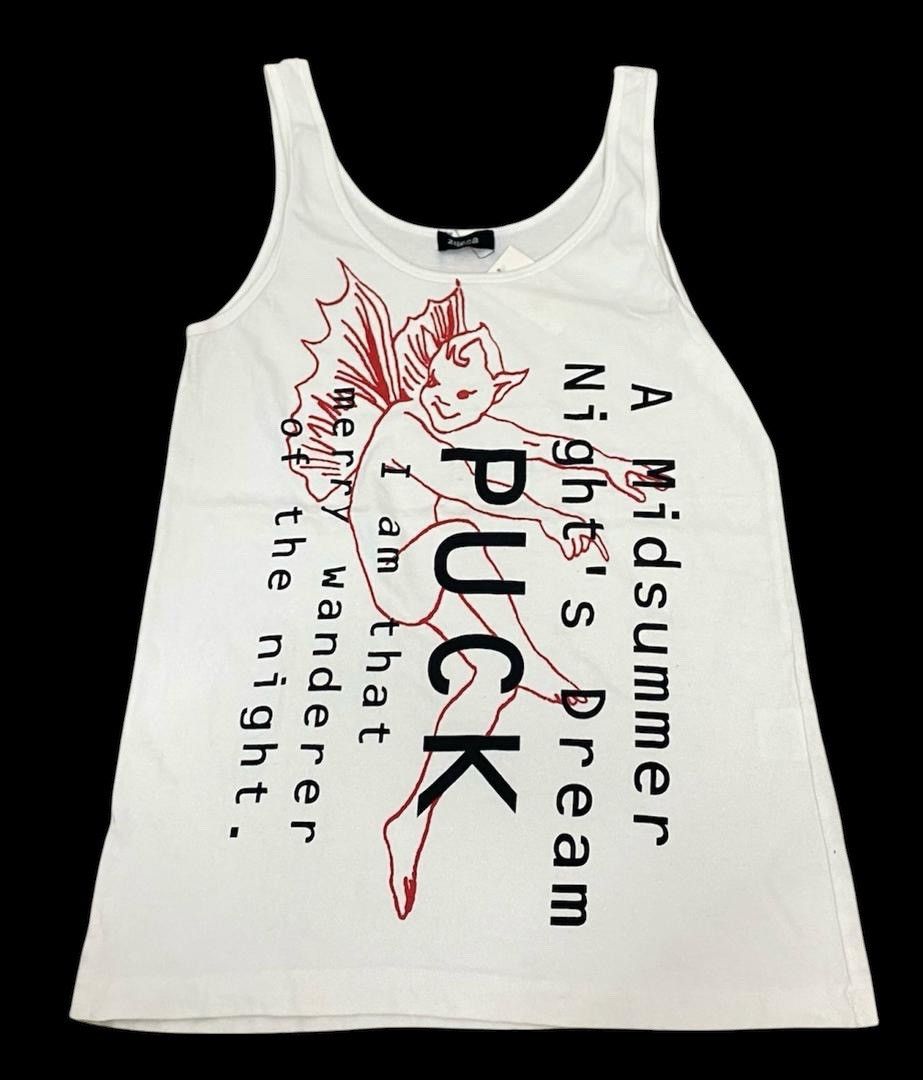Designer × Japanese Brand × Zucca Zucca Devil Overprint Sleeveless Tshirt Made in Japan Size XS / US 0-2 / IT 36-38 - 1 Thumbnail
