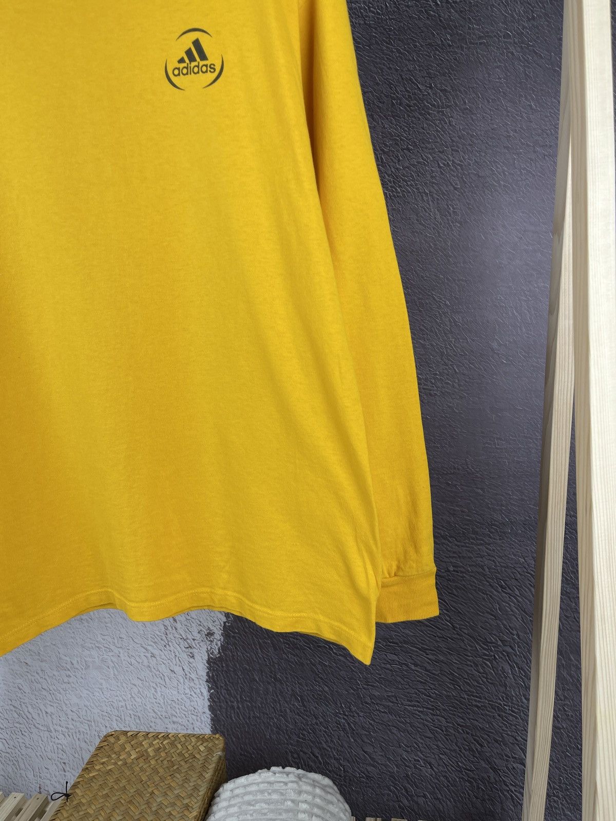 Adidas Adidas logo vintage 90s made in USA yellow long sleeve tee Size US M / EU 48-50 / 2 - 4 Thumbnail