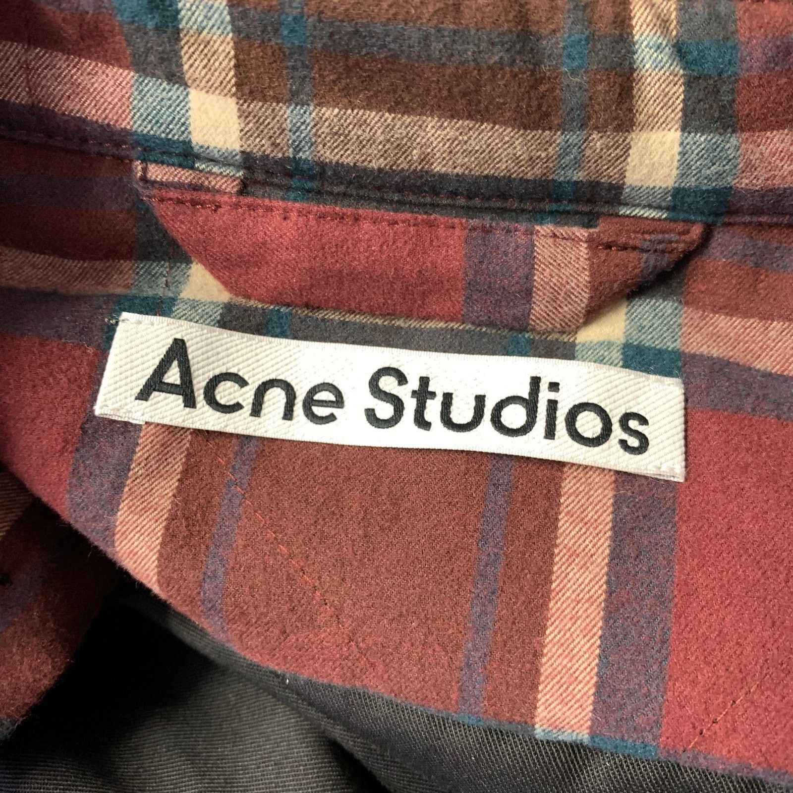 Acne Studios ACNE STUDIOS Size 42 Burgundy Plaid Cotton Poly Jacket Size US XS / EU 42 / 0 - 5 Thumbnail