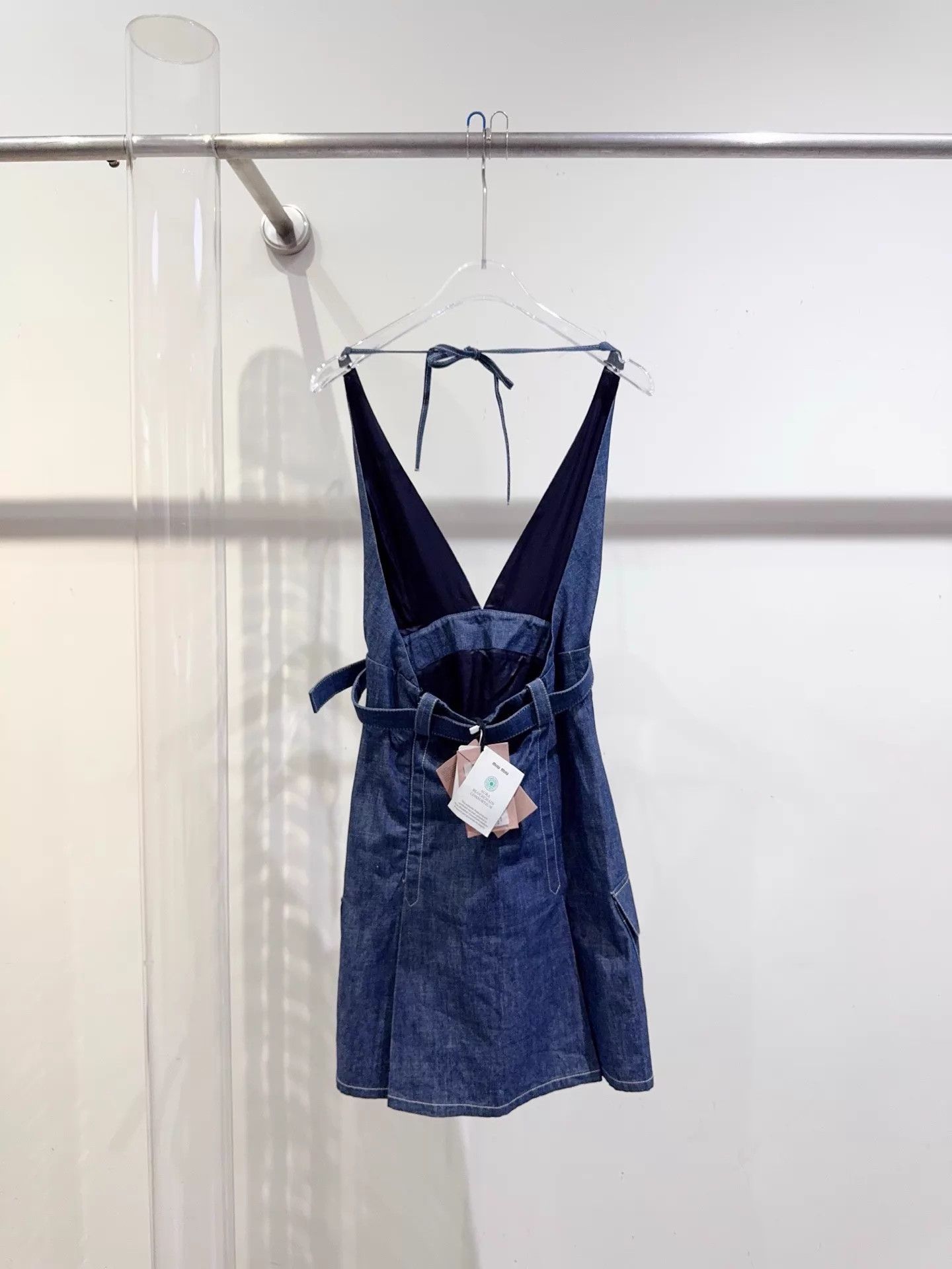 Miu Miu MIU MIU Denim Dress 38 (New With Tags) Size XS / US 0-2 / IT 36-38 - 3 Thumbnail