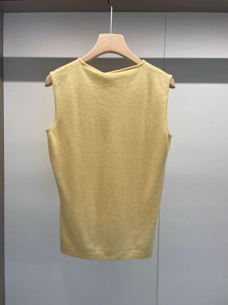 Loro Piana LORO PIANA Goose yellow cashmere vest Size XL / US 12-14 / IT 48-50 - 2 Thumbnail
