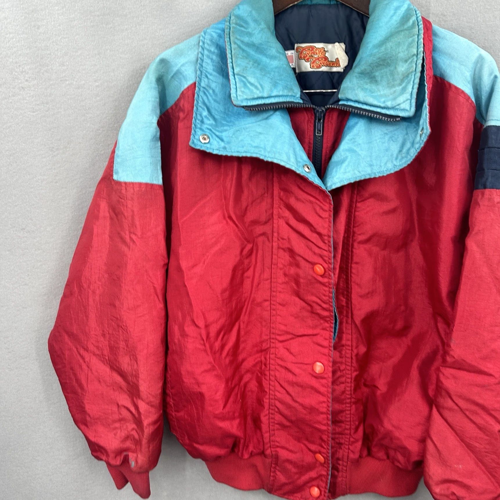 Vintage VINTAGE Comfy Casuals Jacket Women M Quilted Lining Bomber Blue Made in USA READ Size M / US 6-8 / IT 42-44 - 6 Thumbnail