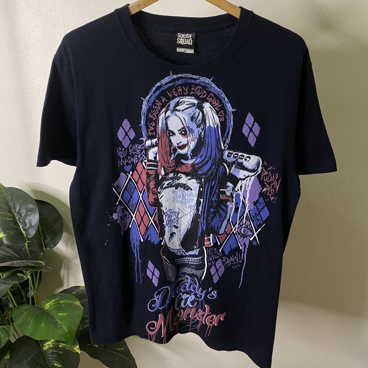DC Comics × Vintage × Warner Bros Y2K Suicide Squad x Harley Quinn Margot Robbie Tee Size US M / EU 48-50 / 2 - 2 Thumbnail