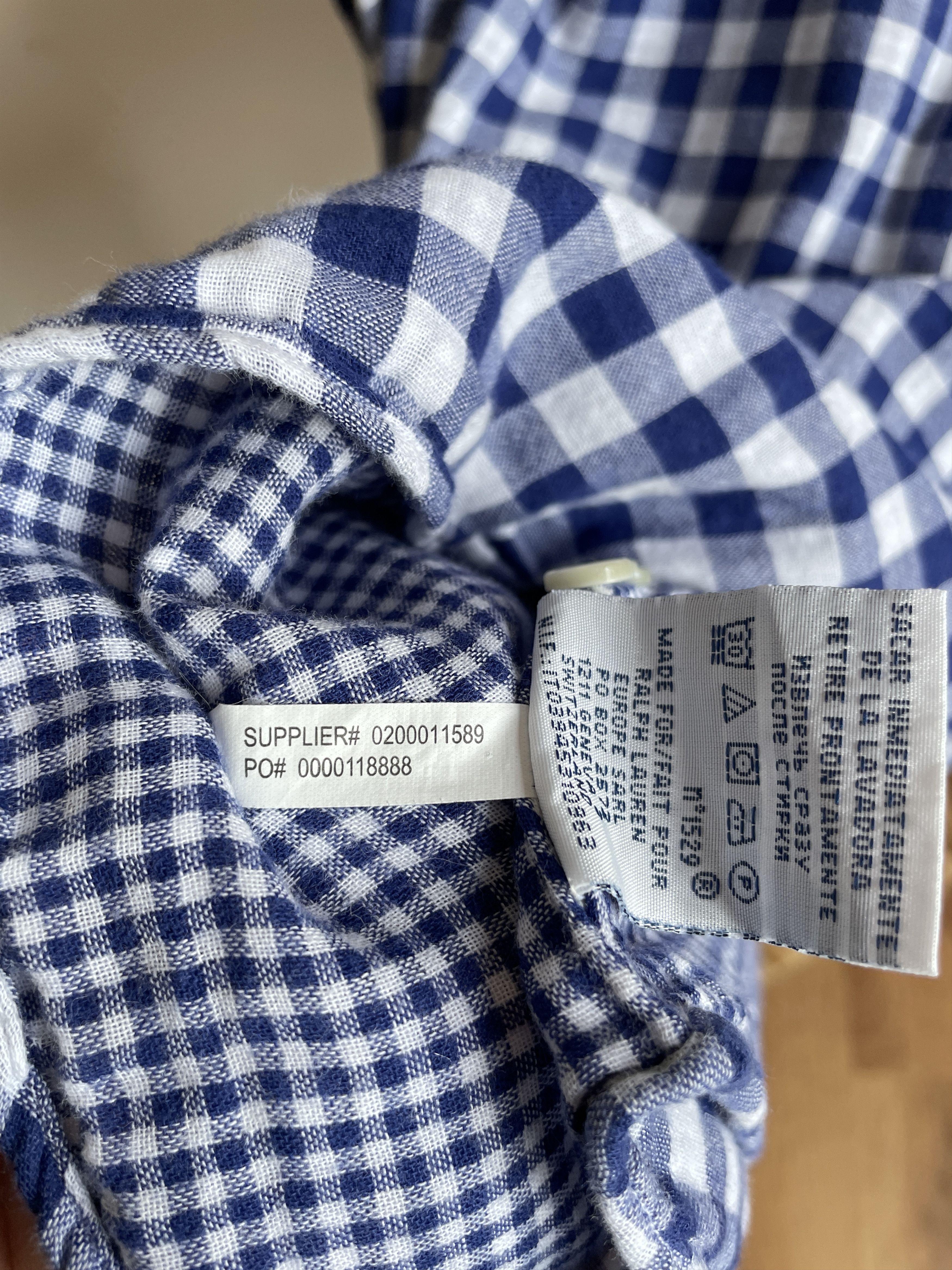 Polo Ralph Lauren Polo Ralph Lauren Double Faced Check Muslin Slim Fit Shirt Size US XL / EU 56 / 4 - 7 Thumbnail