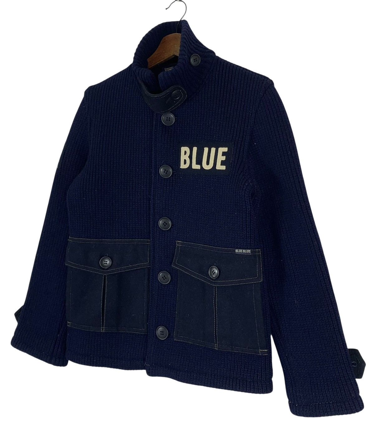 Blue Blue Japan 🔥🔥BLUE BLUE JAPAN MILITARY CABLE KNITTED JACKET Size US M / EU 48-50 / 2 - 4 Thumbnail