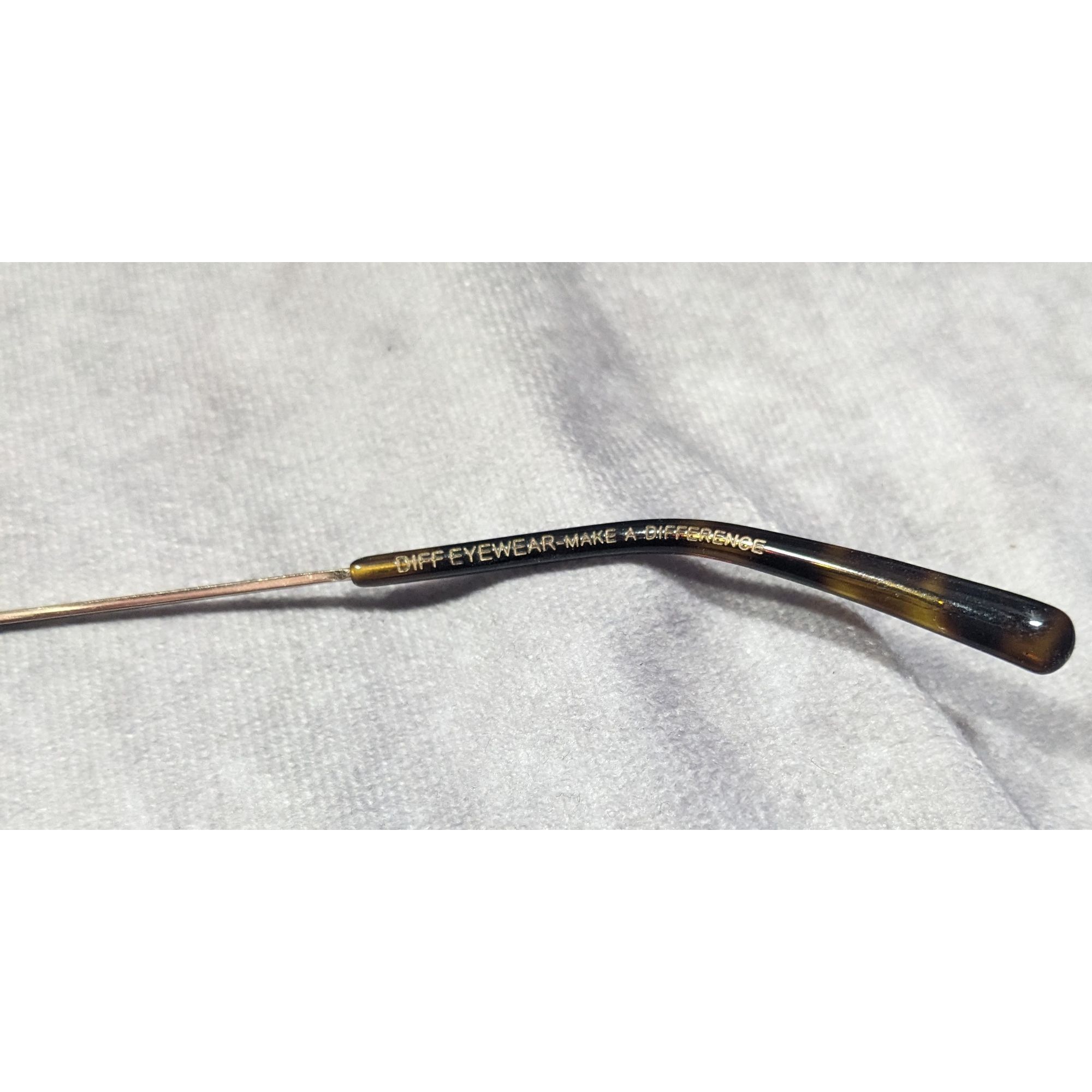 Other Diff Eyewear Scout Aviator Gold And Tortoise Blue Light Glas Size ONE SIZE - 7 Thumbnail