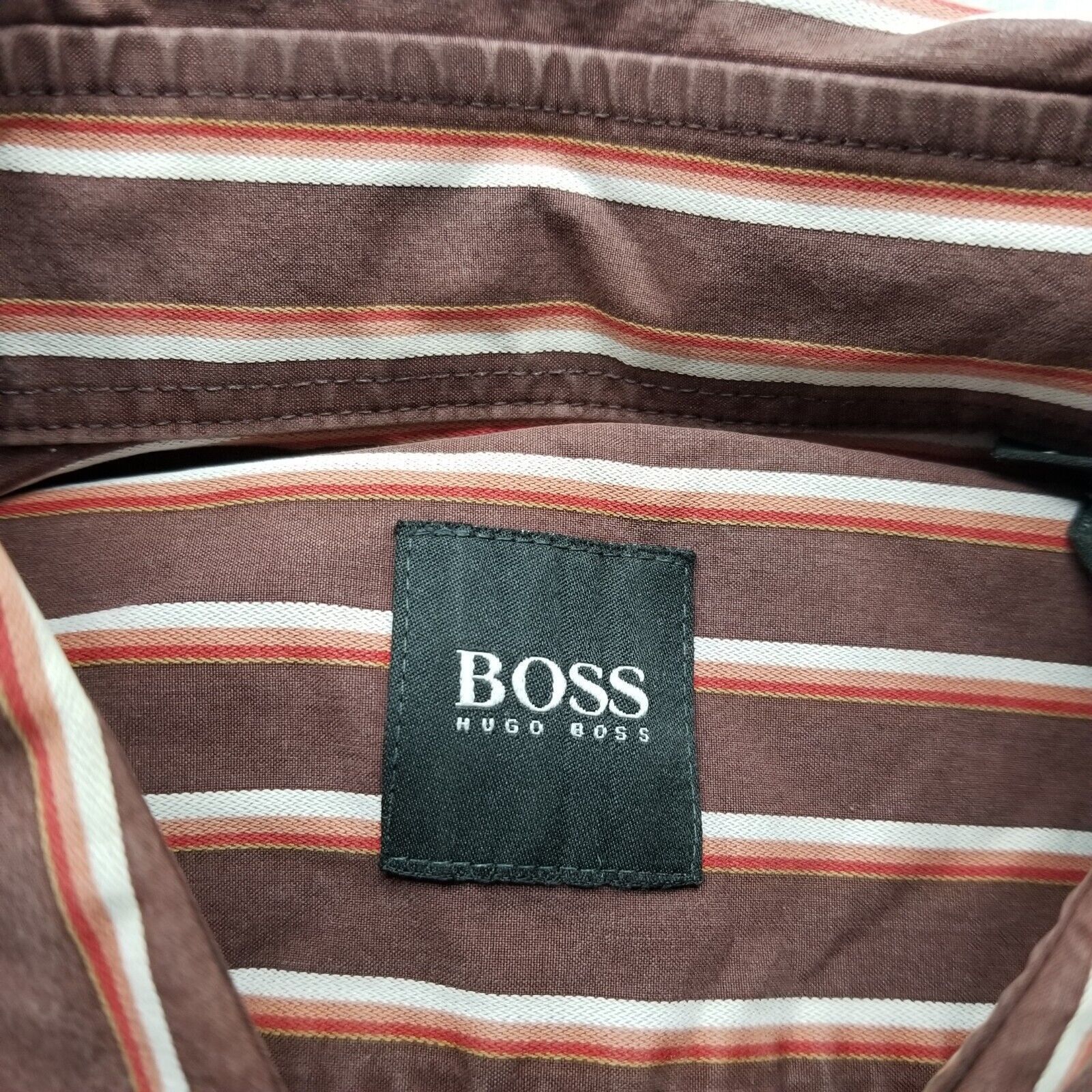 Hugo Boss Boss Shirt Mens Striped Button Up Long Sleeve Pocket Size US S / EU 44-46 / 1 - 7 Thumbnail