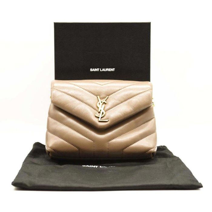 Saint Laurent Paris Calfskin Y Quilted Monogram Toy Loulou Crossbody