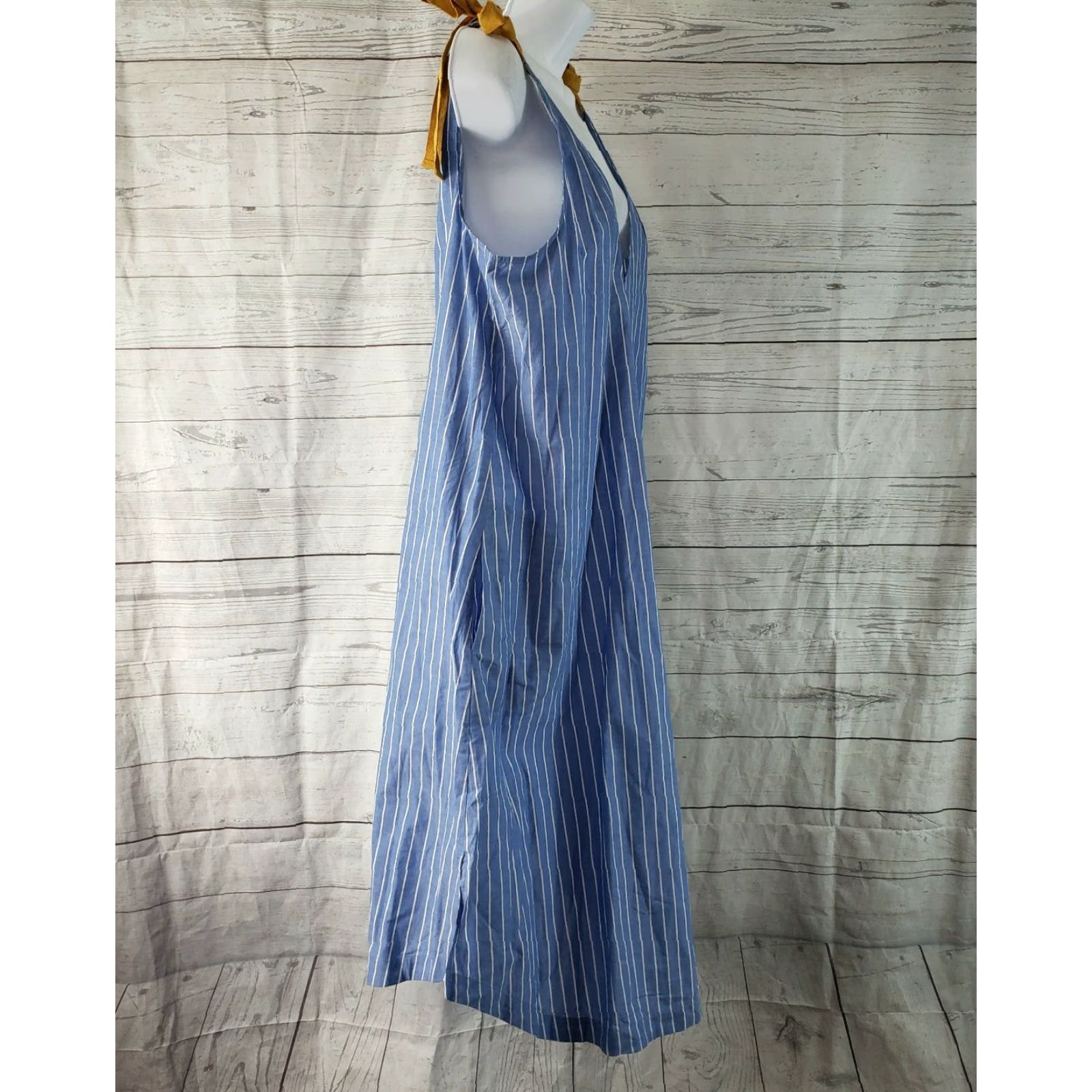 Vintage Matilda Jane Cover Up Womens Sandy Seashell Size S Blue White Striped 100% Cotton Size ONE SIZE - 2 Thumbnail