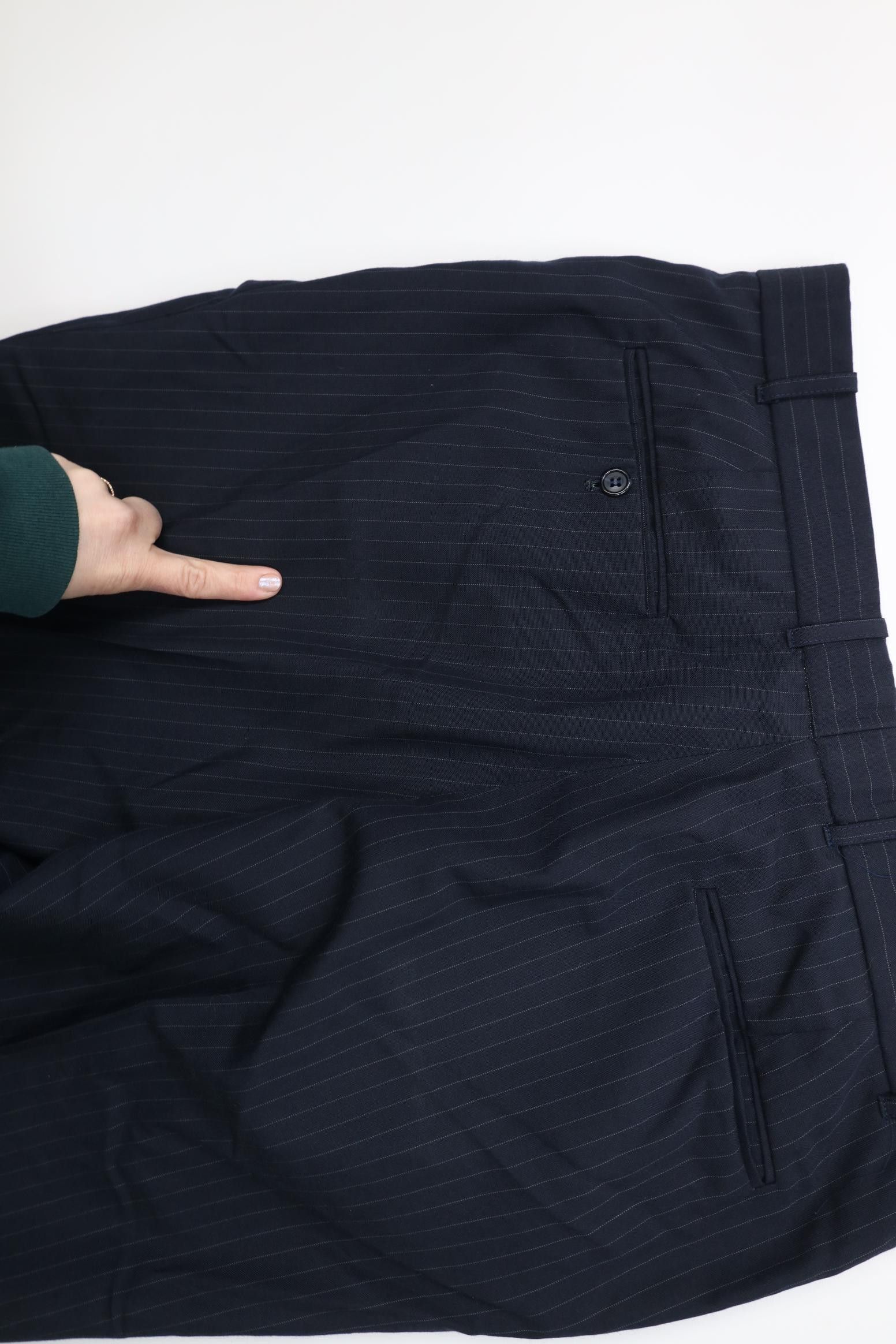 Vintage Vintage 70s Streetwear Knit Pinstriped Wide Leg Chino Pants Size US 36 / EU 52 - 16 Thumbnail