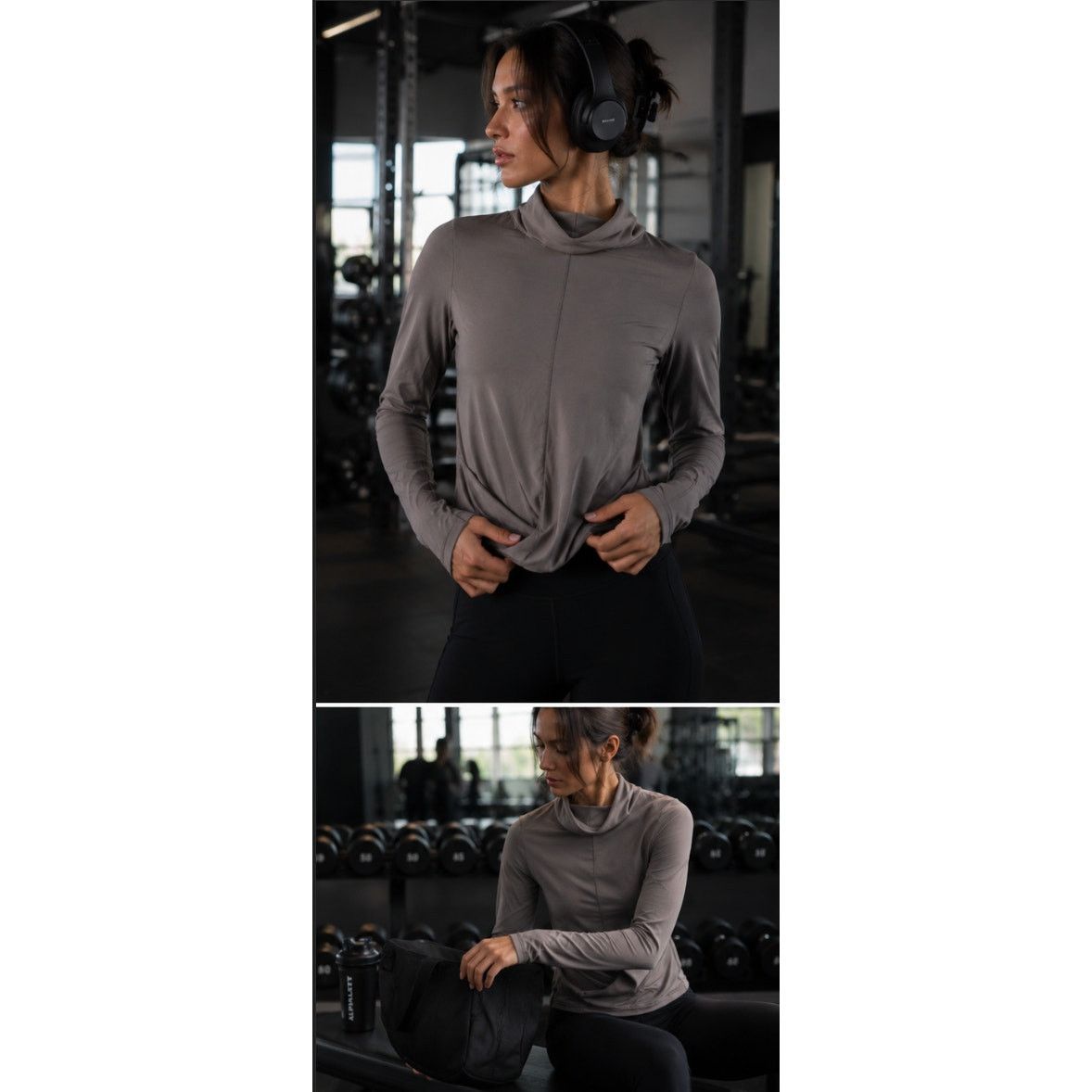 Other Taupe Gray Athletic Top Women’s 4 Gorpcore Activewear Size S / US 4 / IT 40 - 1 Thumbnail