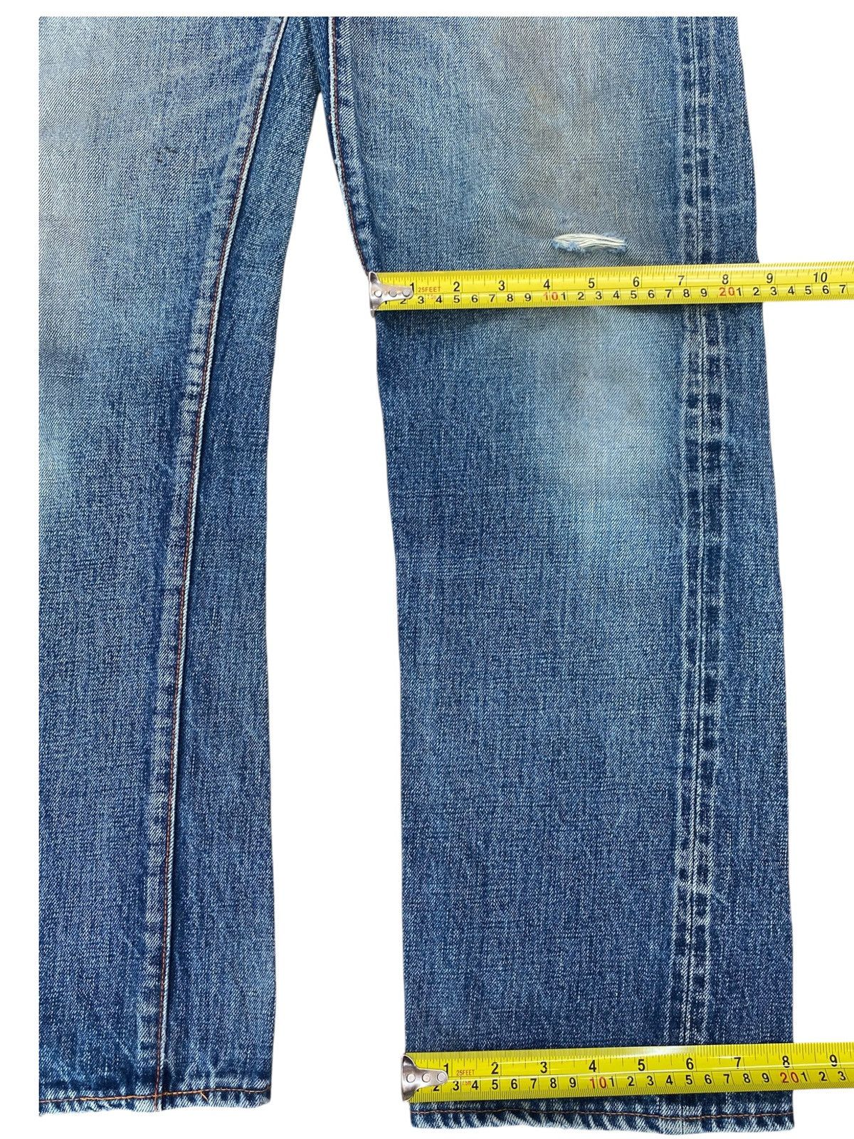 Japanese Brand Japanese Brand Acid Blue Wash Ripped Style Loose Jeans Size US 31 - 13 Thumbnail