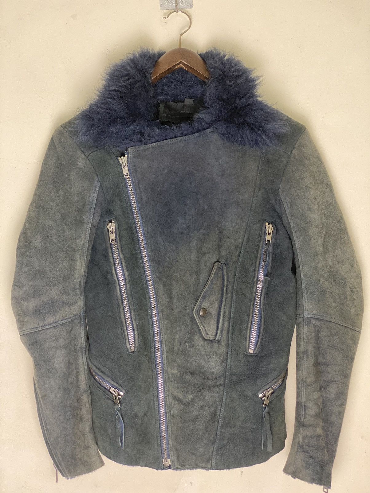 If Six Was Nine Vintage Diesel Black Gold Sheepskin leather jacket Size US S / EU 44-46 / 1 - 2 Thumbnail