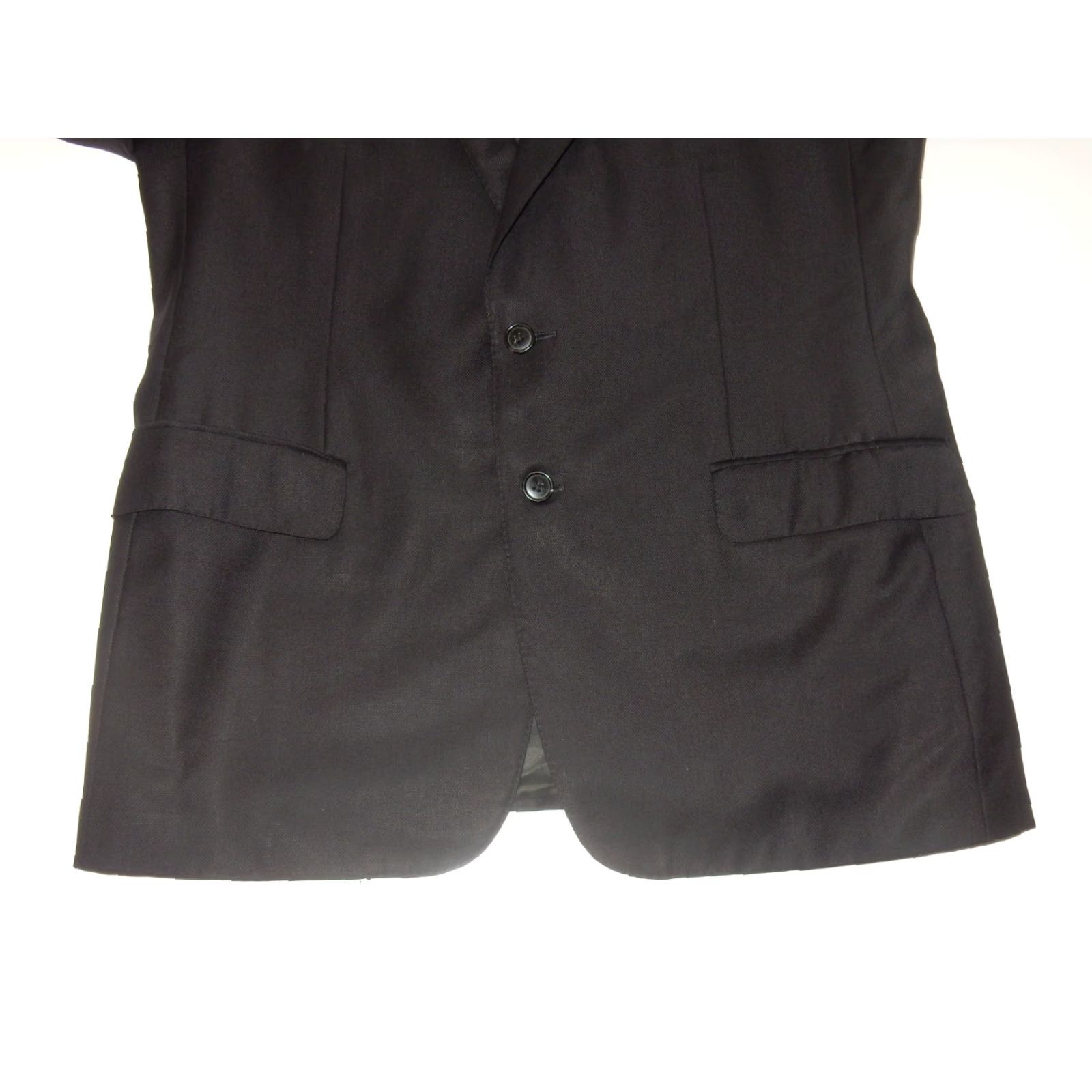 Ermenegildo Zegna VINTAGE Ermenegildo Zegna Blazer Sport Coat Men 50R Black Wool Solid Traveller Su Misura Size 50R - 3 Thumbnail