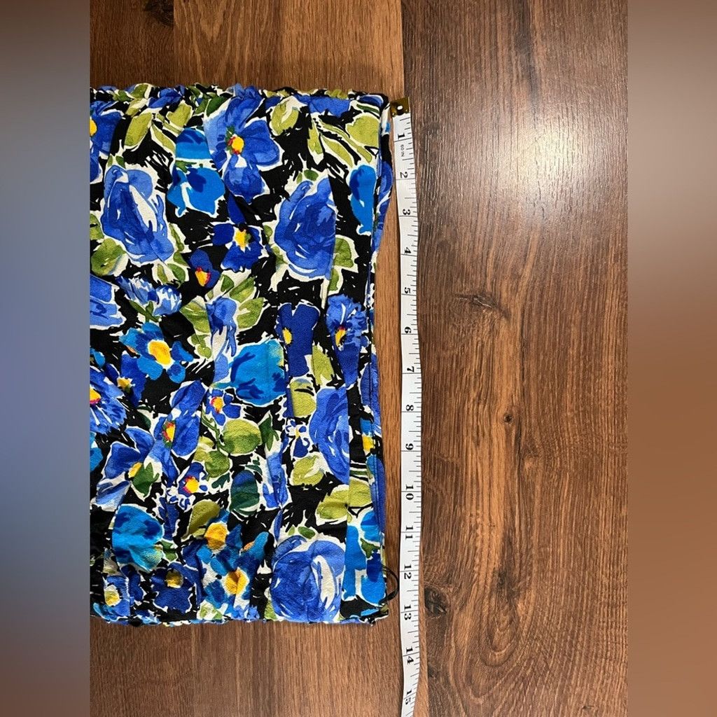 Zara 💙 ZARA Blue Floral Faux Wrap Mini Skirt - Size S 💙 Size 28" / US 6 / IT 42 - 8 Thumbnail