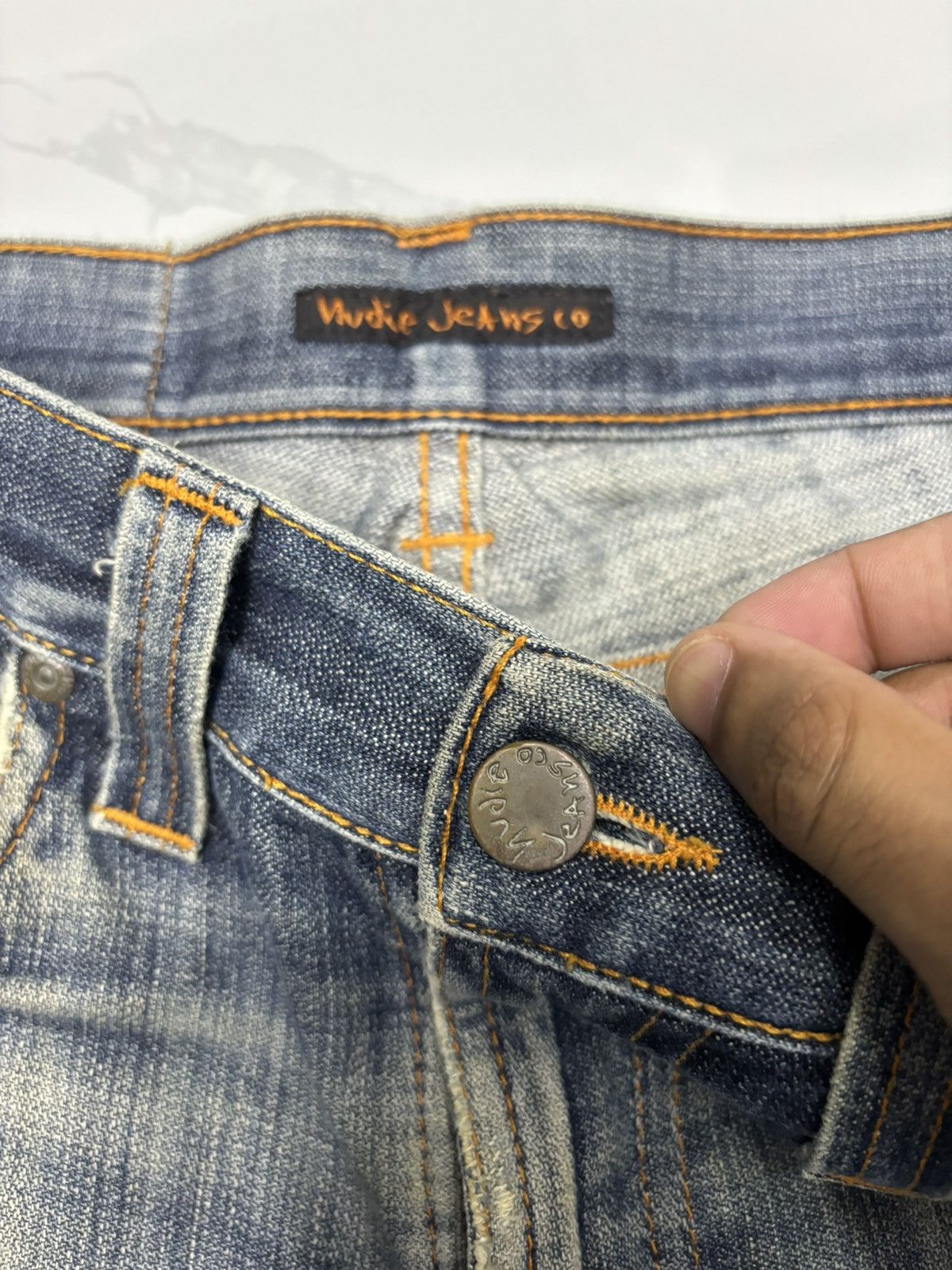 Nudie Jeans Nudie Jeans Bootcut Low Slim Jim Distressed Thrashed Denim Size US 30 / EU 46 - 8 Thumbnail