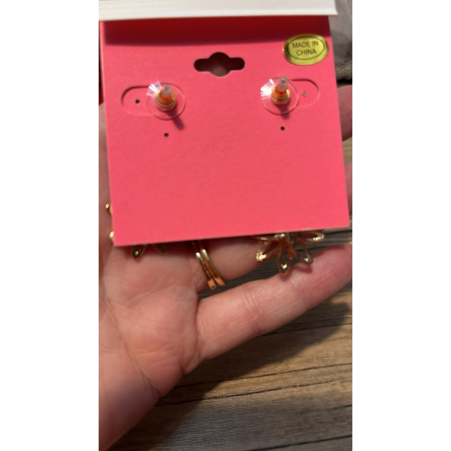 Isaac Mizrahi Issac Mizrahi Gold Flower Rhinestone Dangle Earrings Size ONE SIZE - 2 Thumbnail