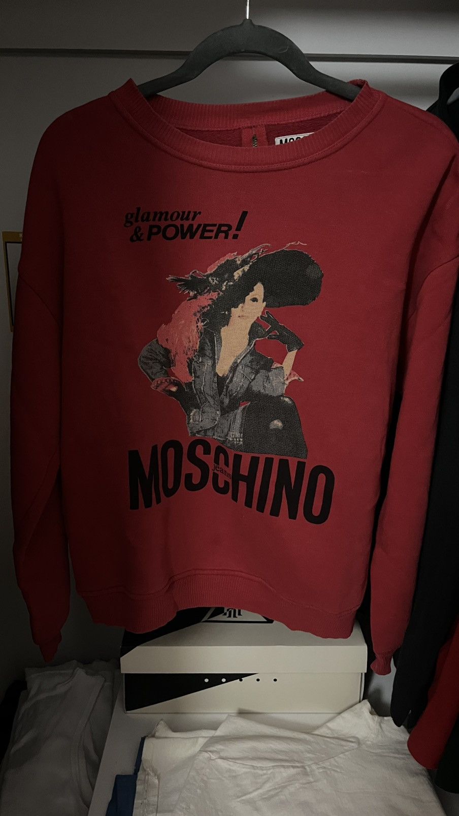 Other Vintage Red Moschino Sweatshirt Size US M / EU 48-50 / 2 - 2 Thumbnail