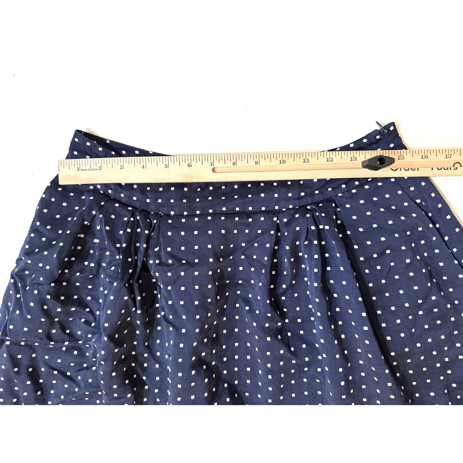 Pendleton Pendleton Skirt Womens 8 Navy Polka Dot A-Line Pleated Knee Size 30" / US 8 / IT 44 - 3 Thumbnail