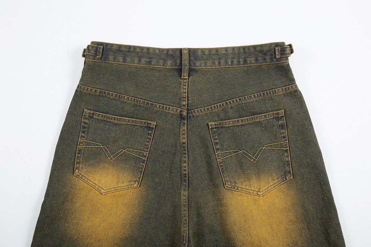 Japanese Brand × Jean Ripped Hole Washed Yellow Mud Size US 36 / EU 52 - 10 Thumbnail